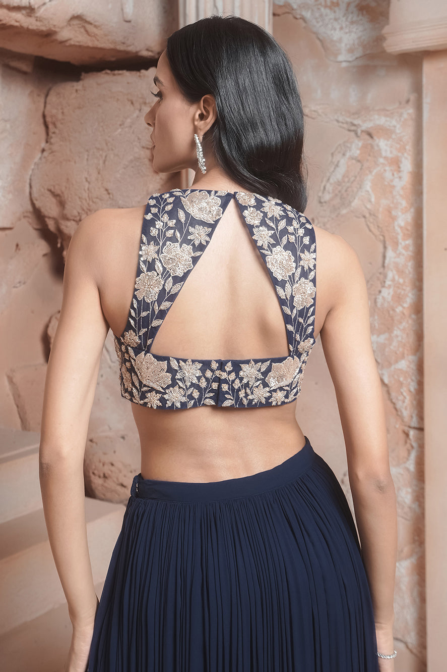 NAVY SKIRT SET