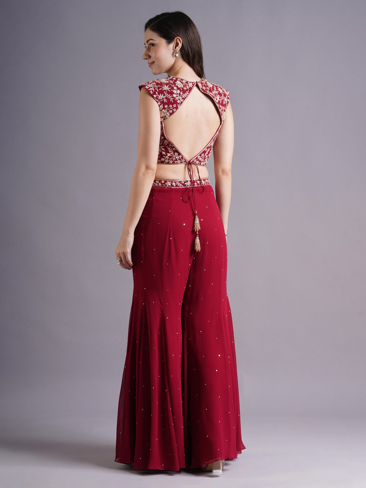 RED SHARARA SET