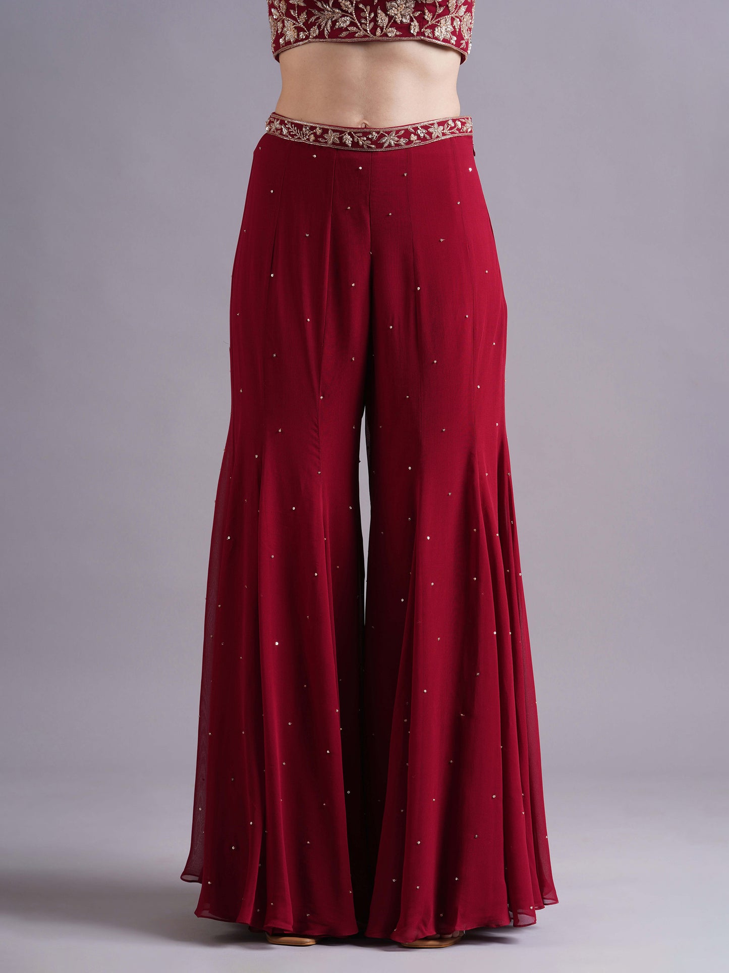 RED SHARARA SET