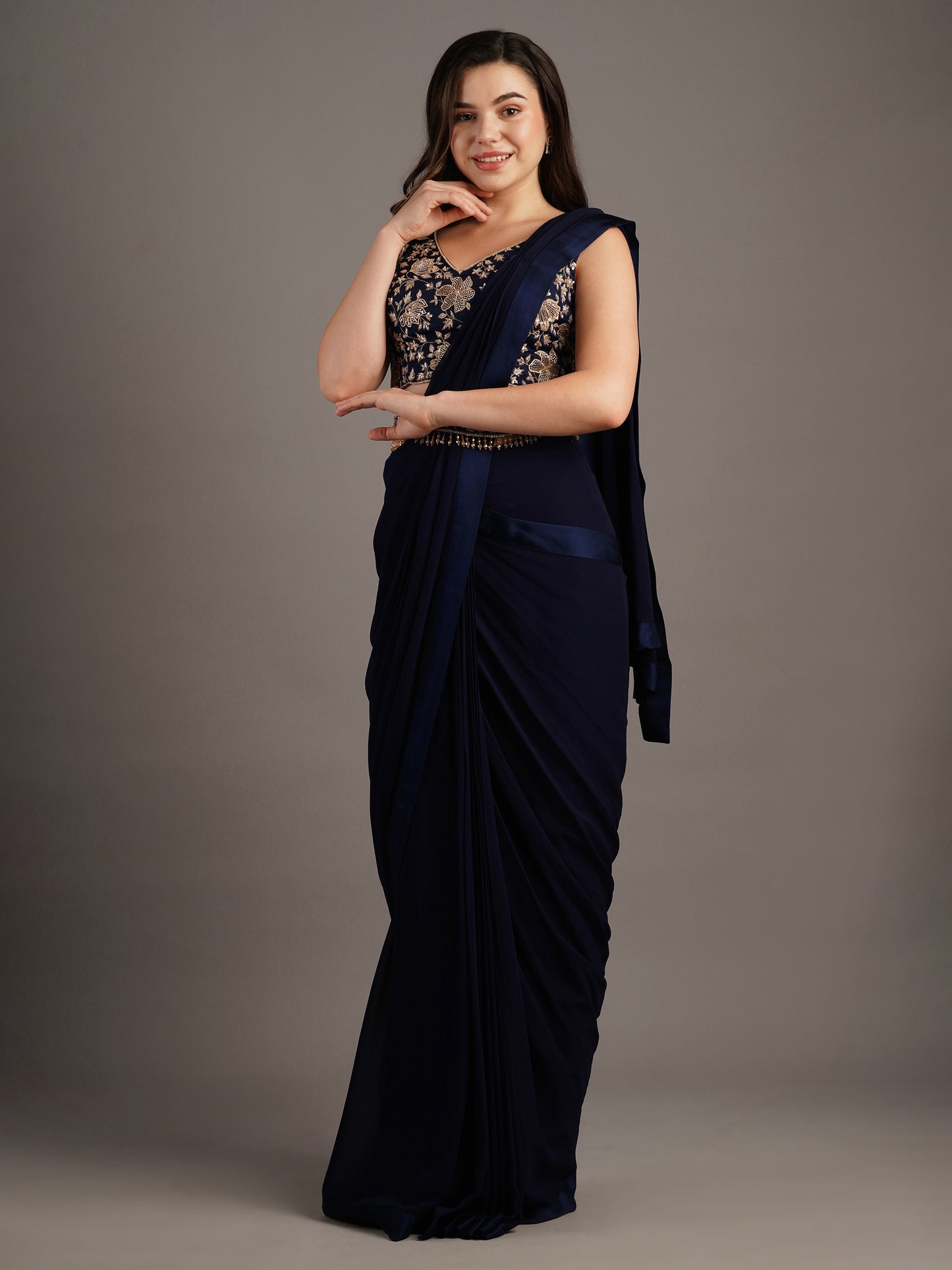 NAVY SAREE