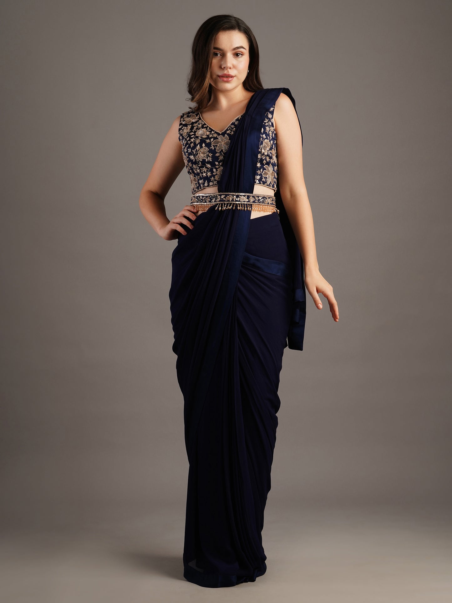 NAVY SAREE