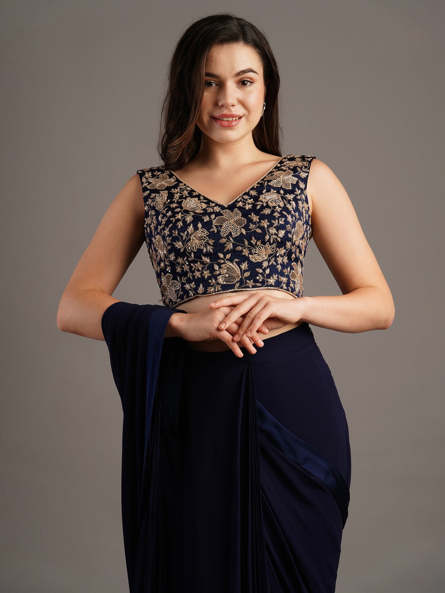 NAVY SAREE