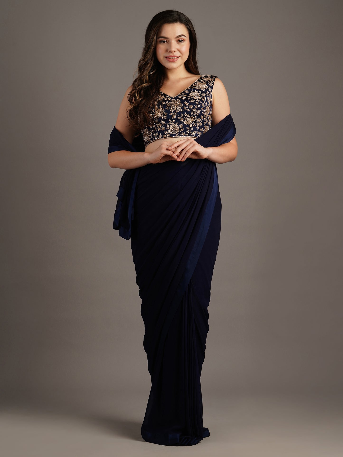 NAVY SAREE