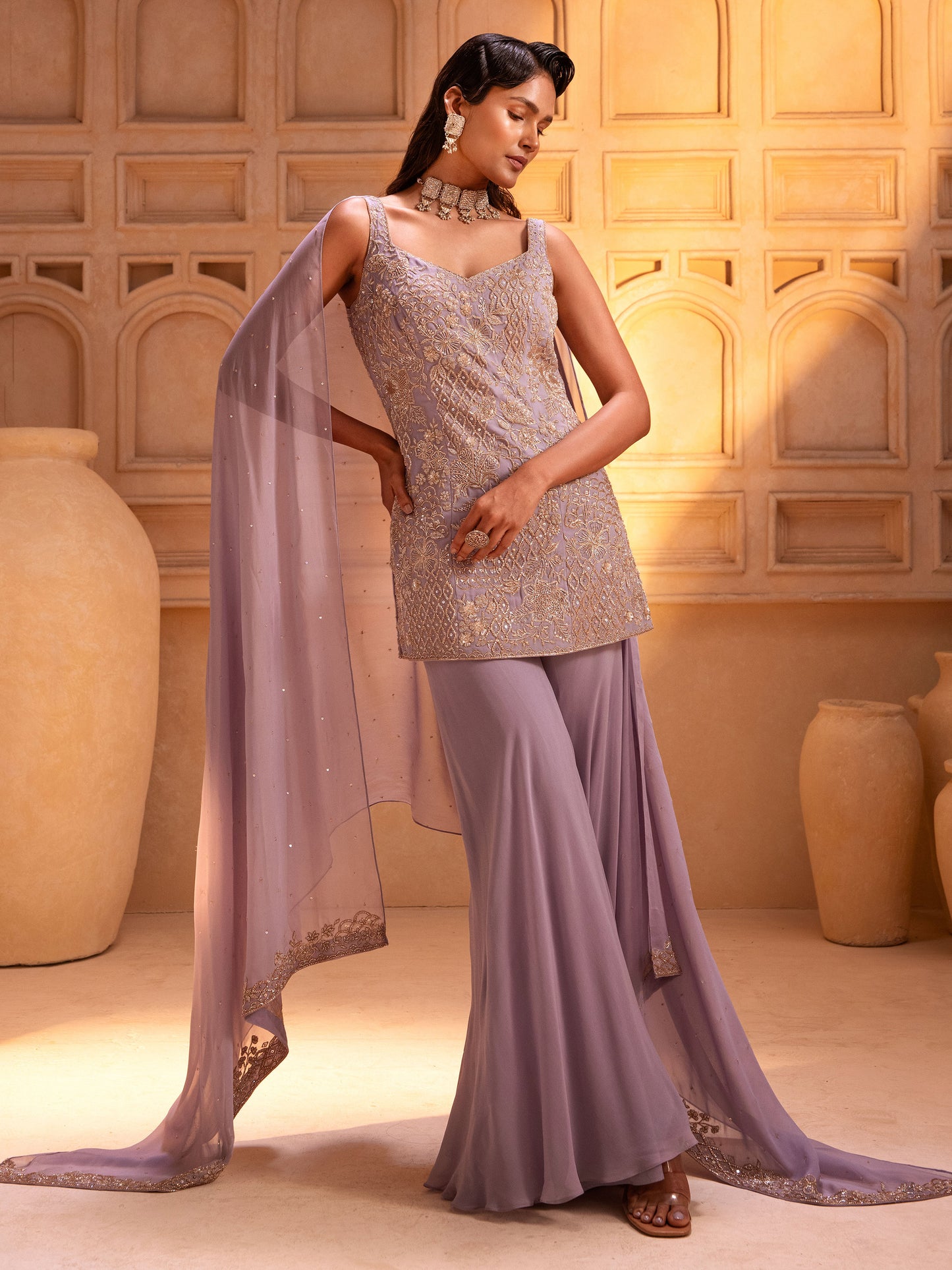 LILAC KURTI SET