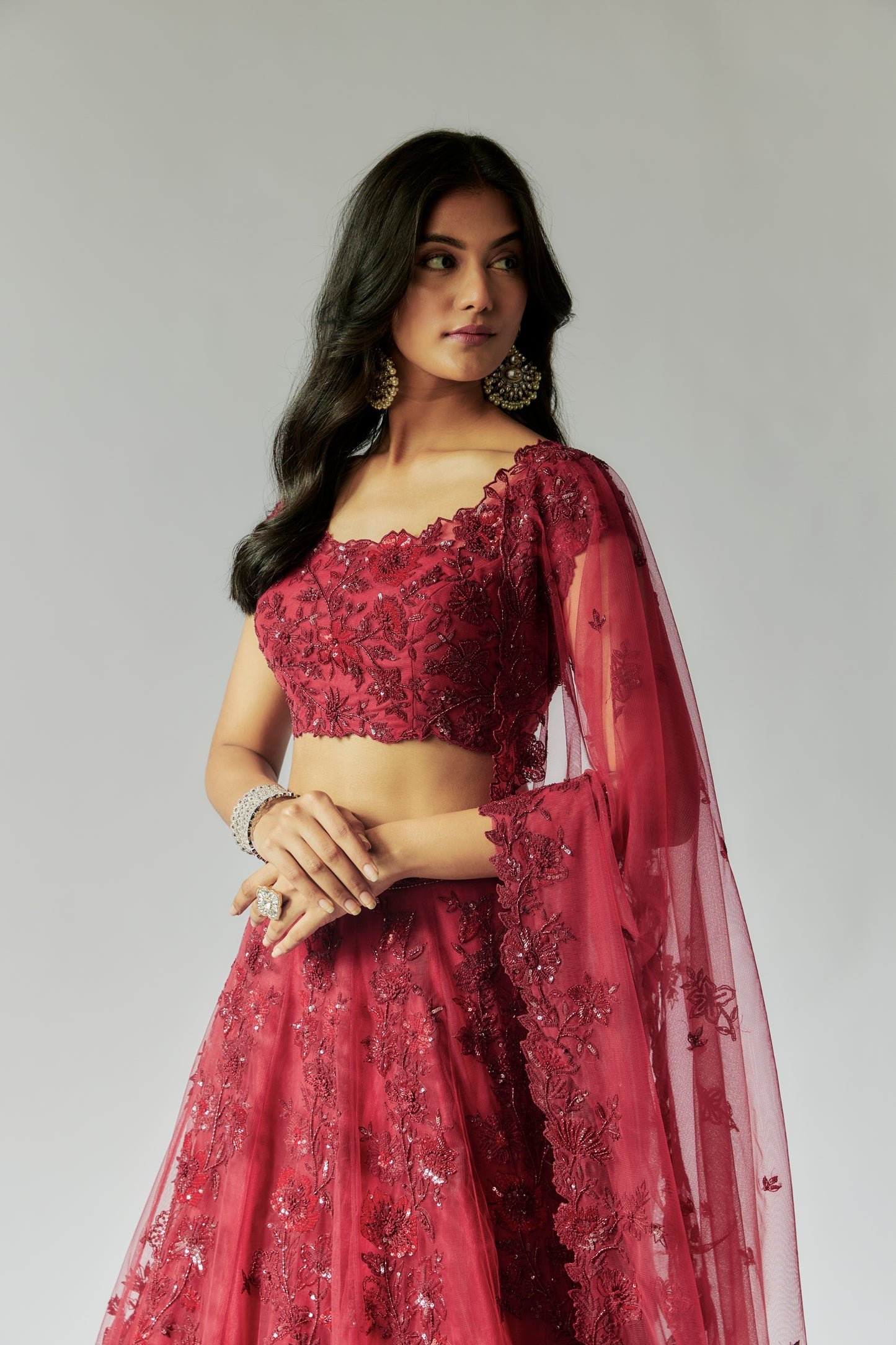 RED LEHENGA SET