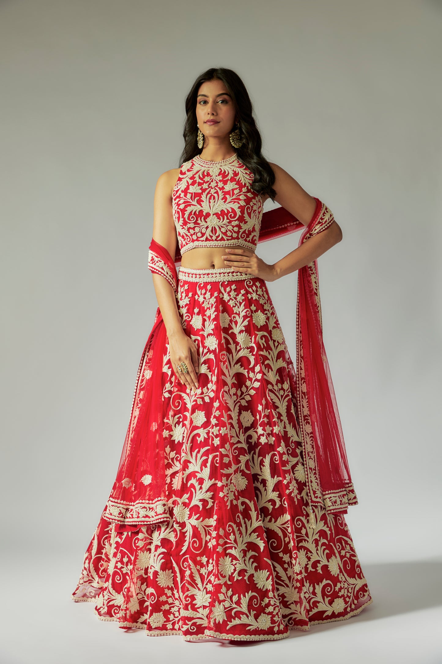 RED LEHENGA SET