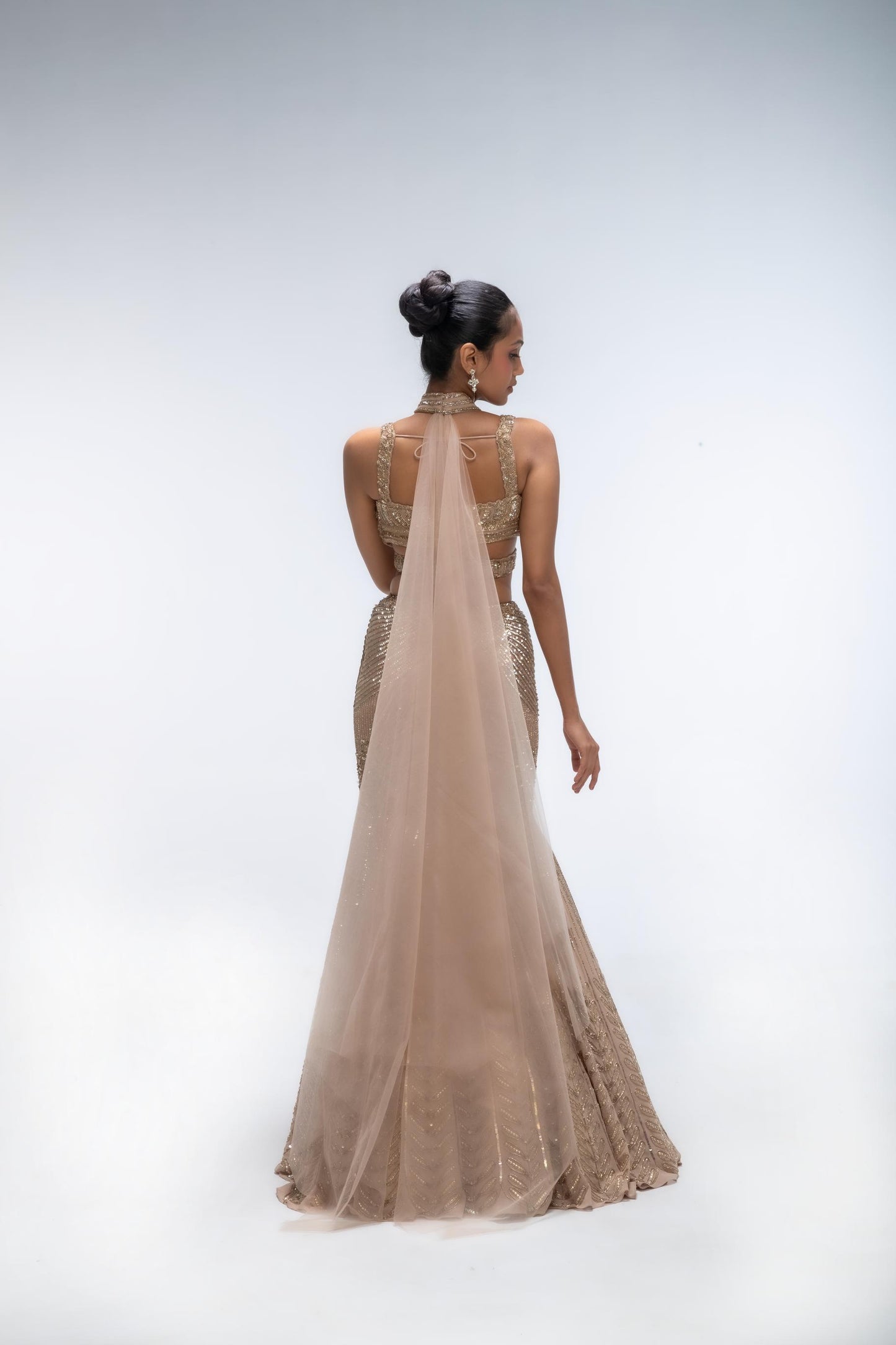 GOLDEN MIRAGE MERMAID LEHENGA