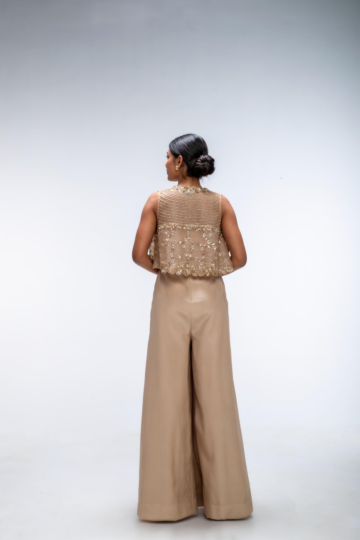 GOLDEN MIRAGE RADIANCE CAPE JUMPSUIT