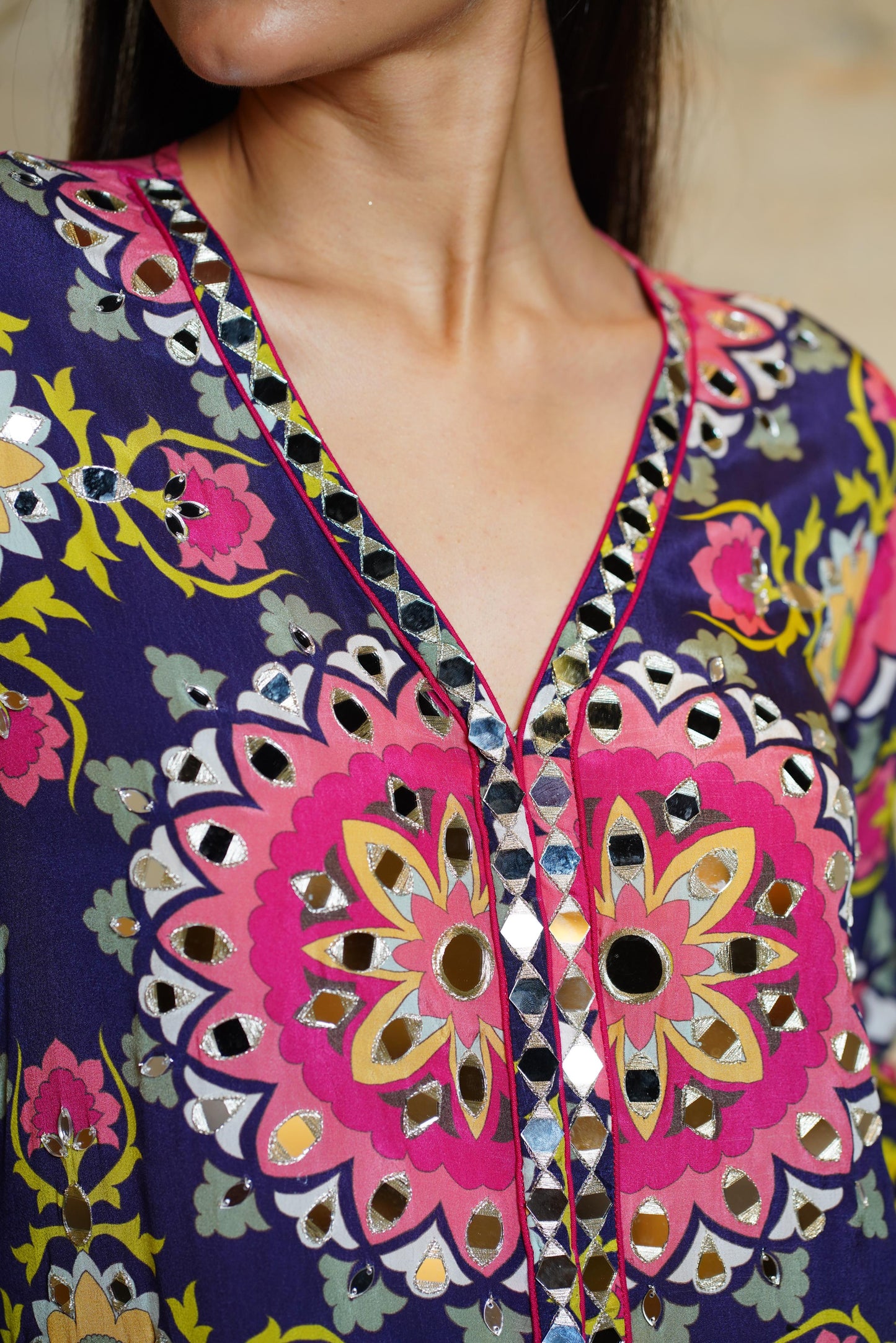 MISU SAMARA NAVY BLUE KURTA & PANT
