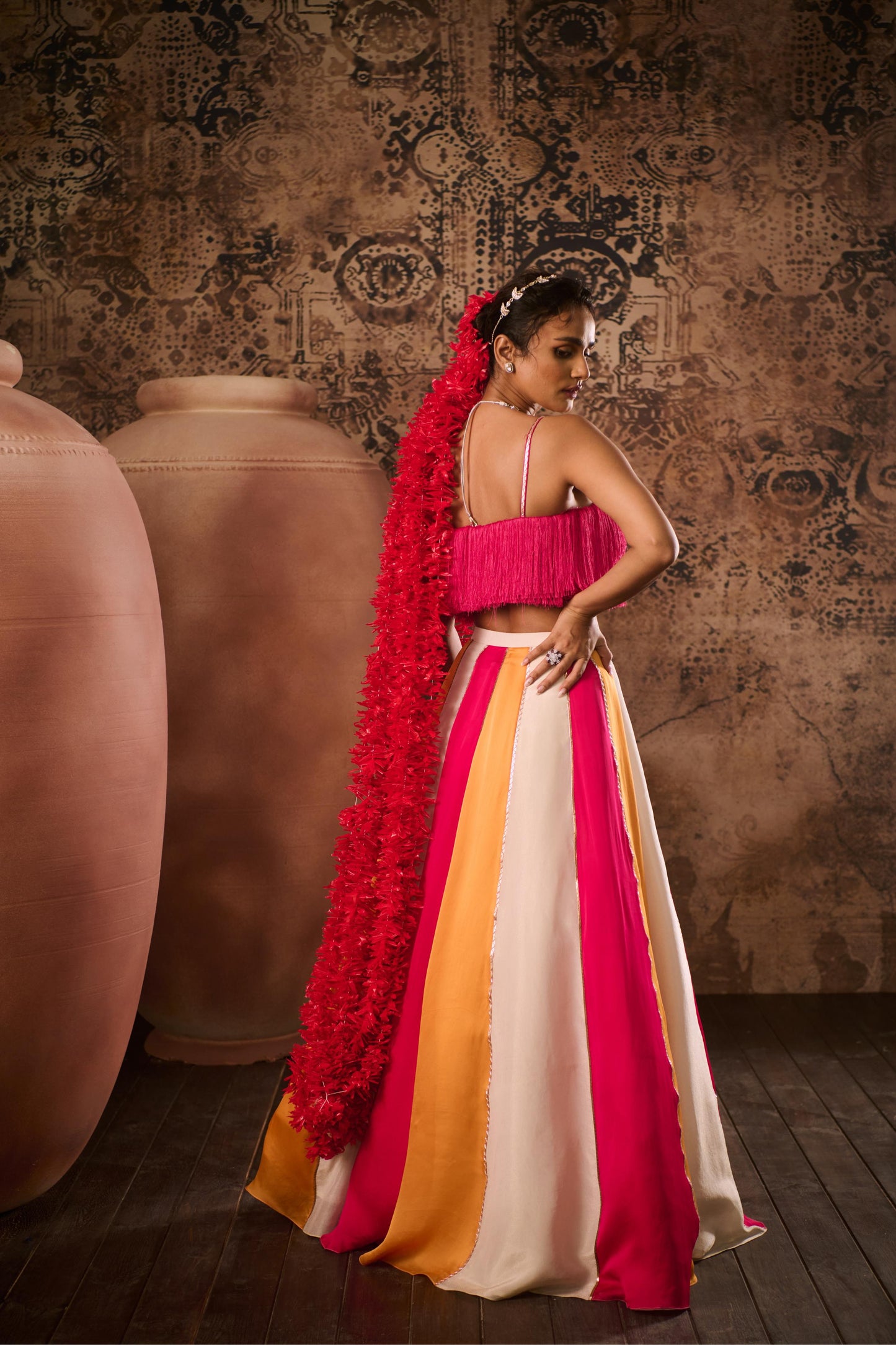 MULTICOLOUR LEHENGA SET