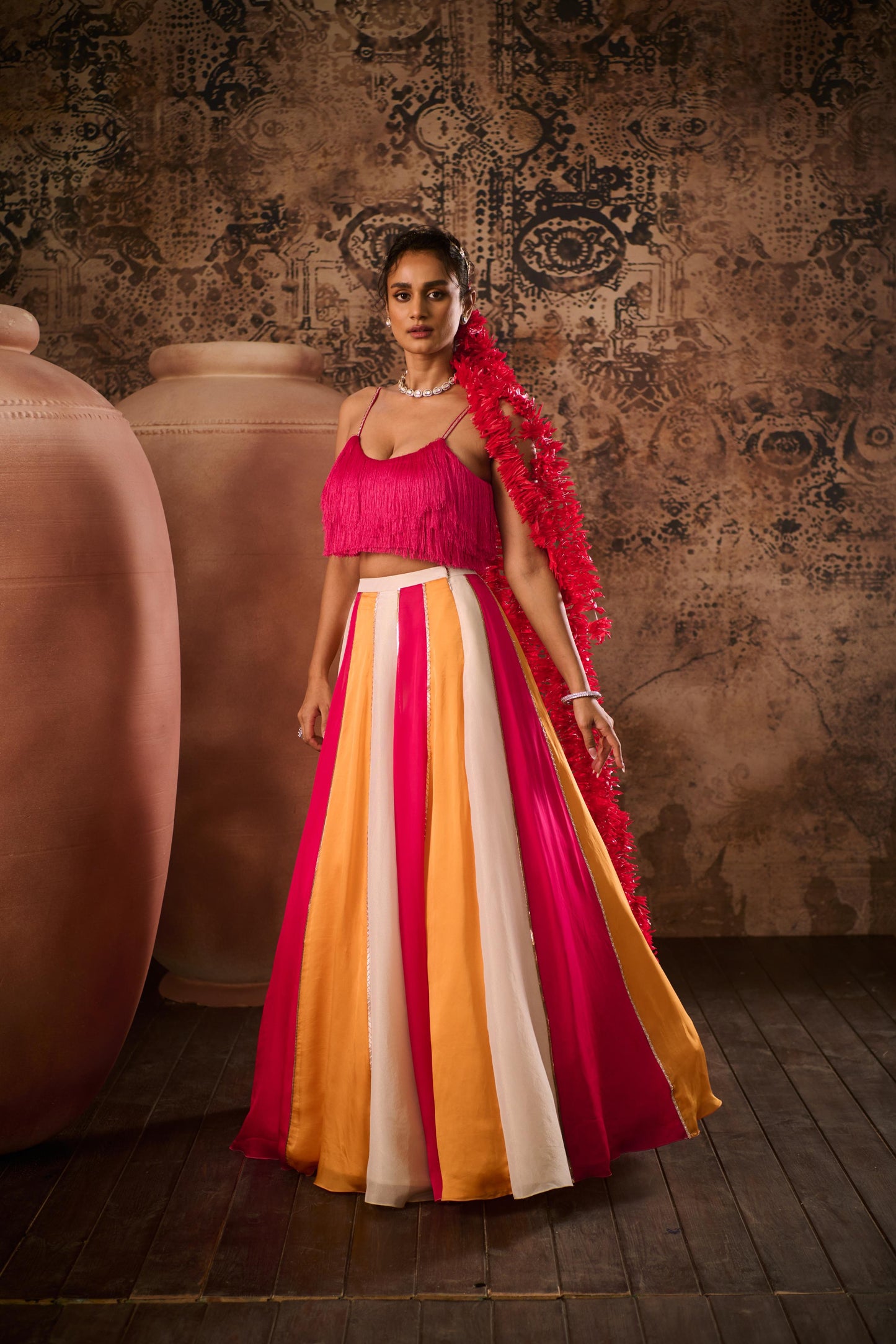 MULTICOLOUR LEHENGA SET