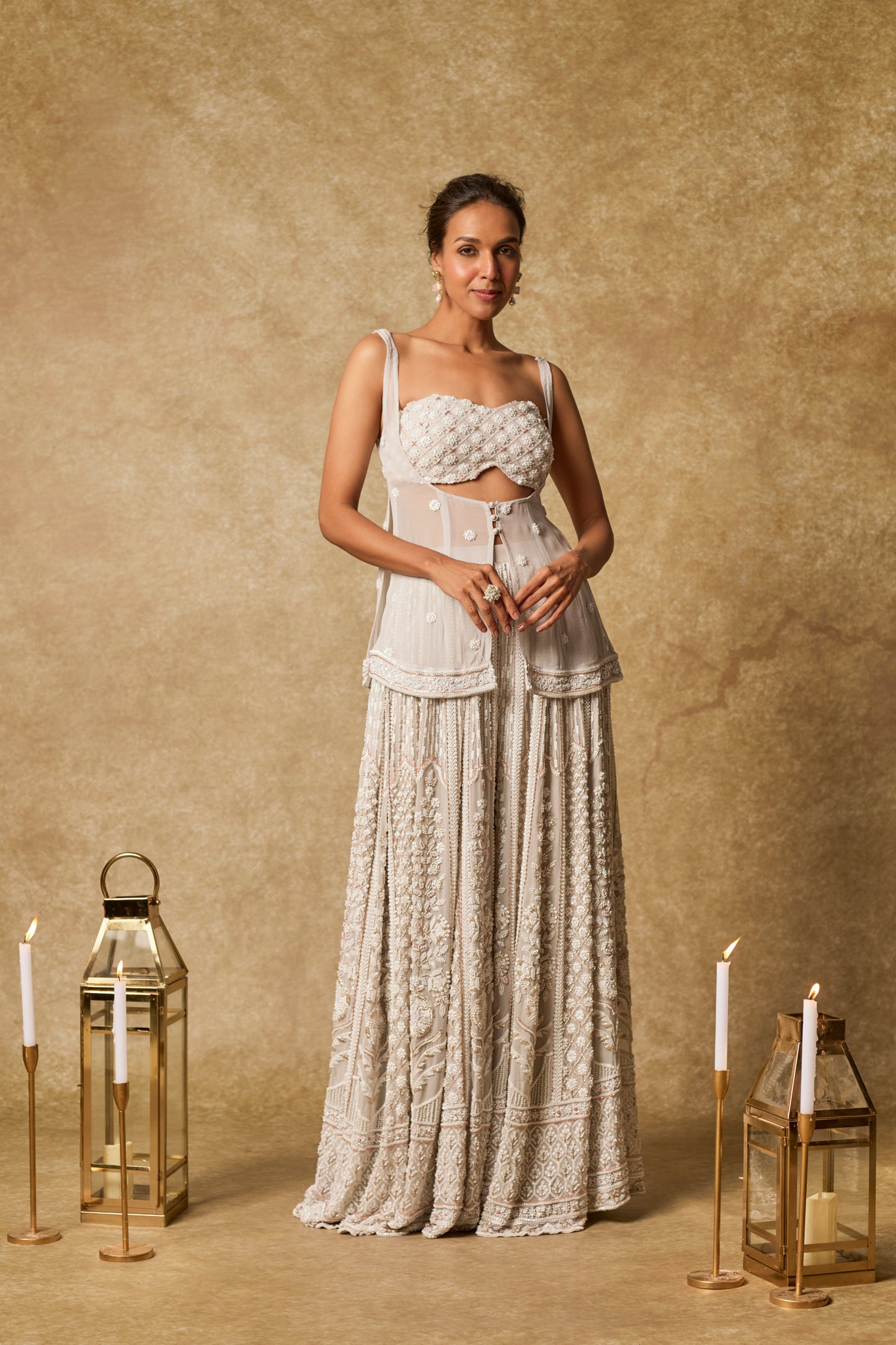 GREY GHARARA SET