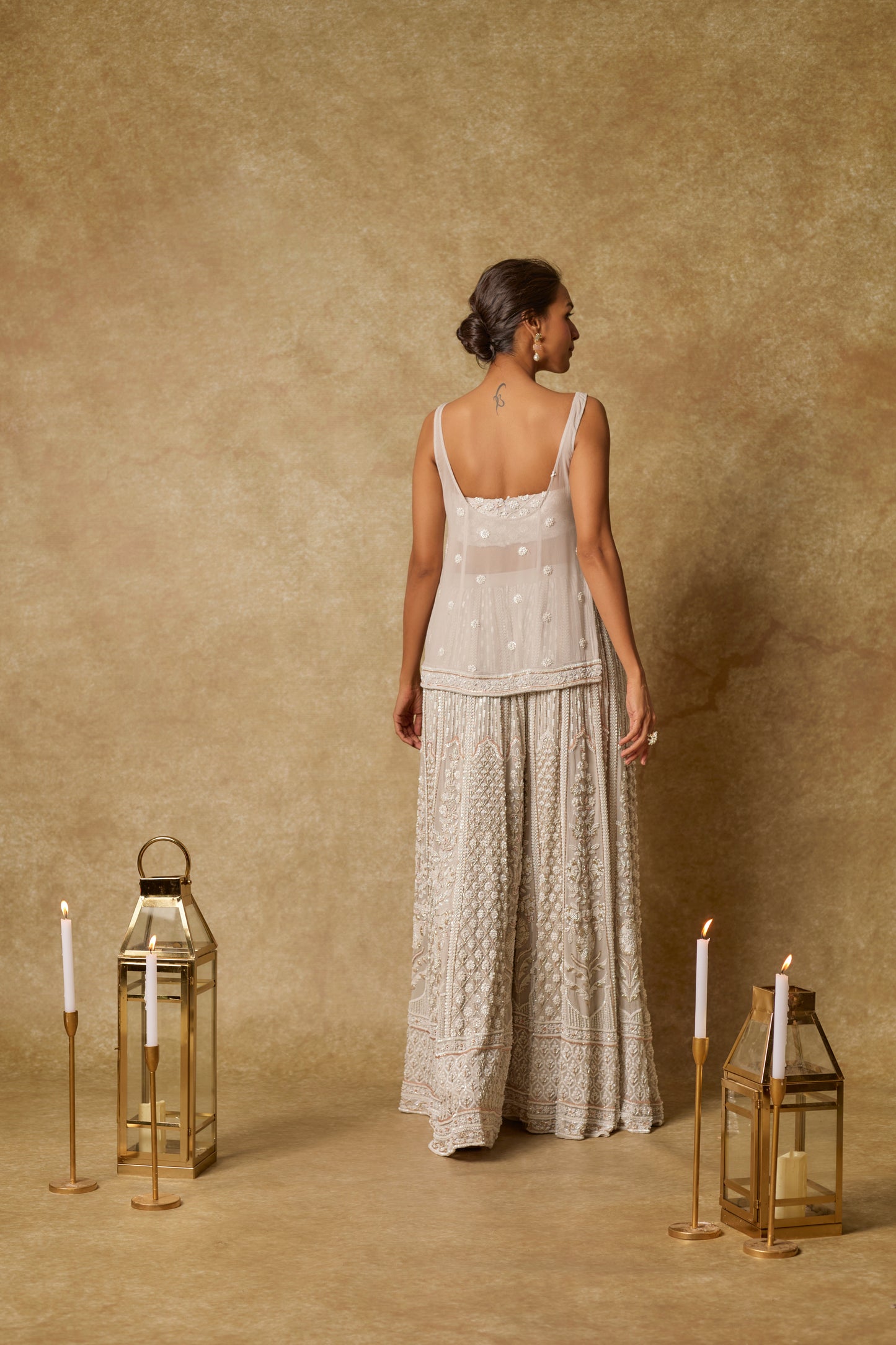 GREY GHARARA SET