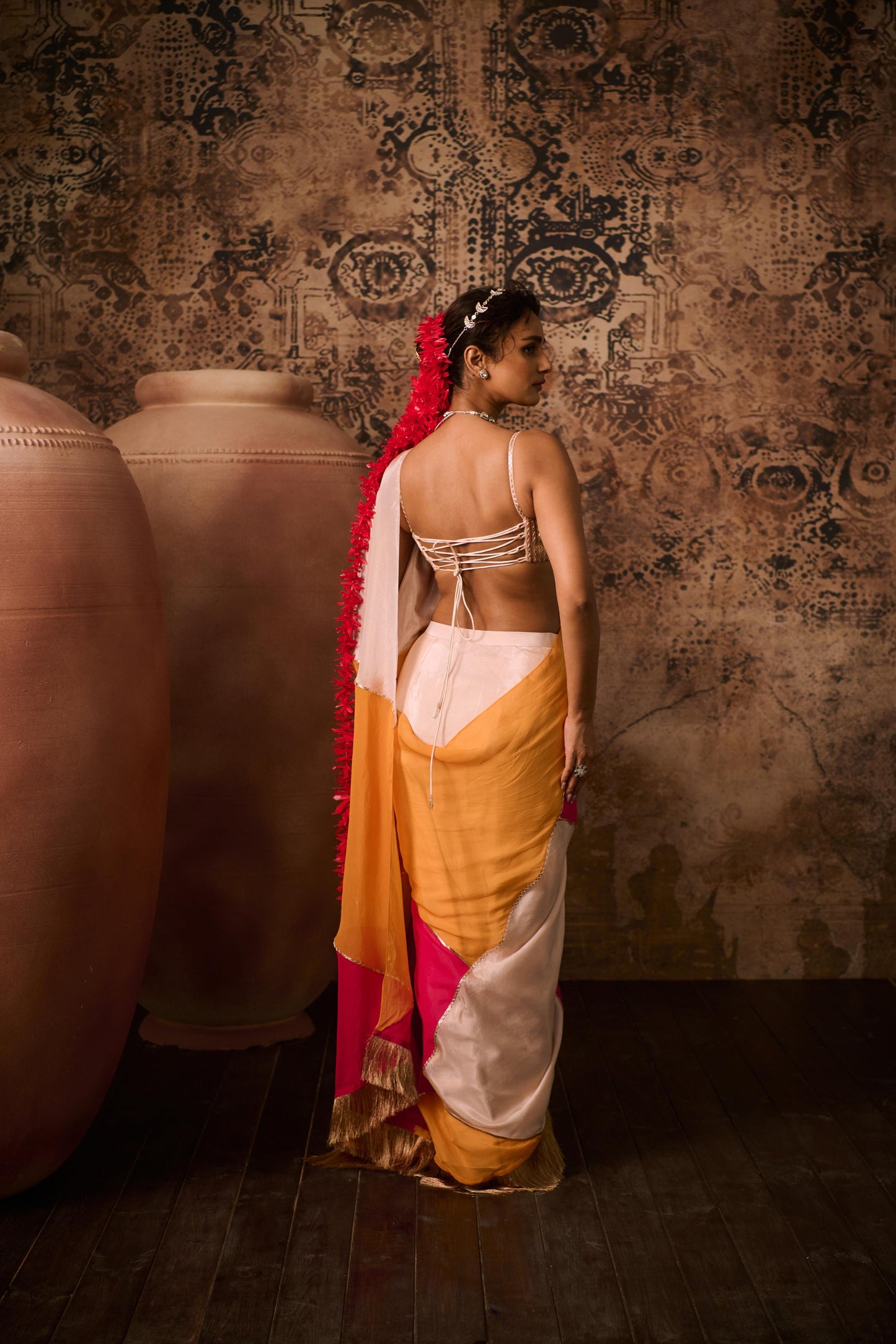 MULTICOLOUR SAREE SET