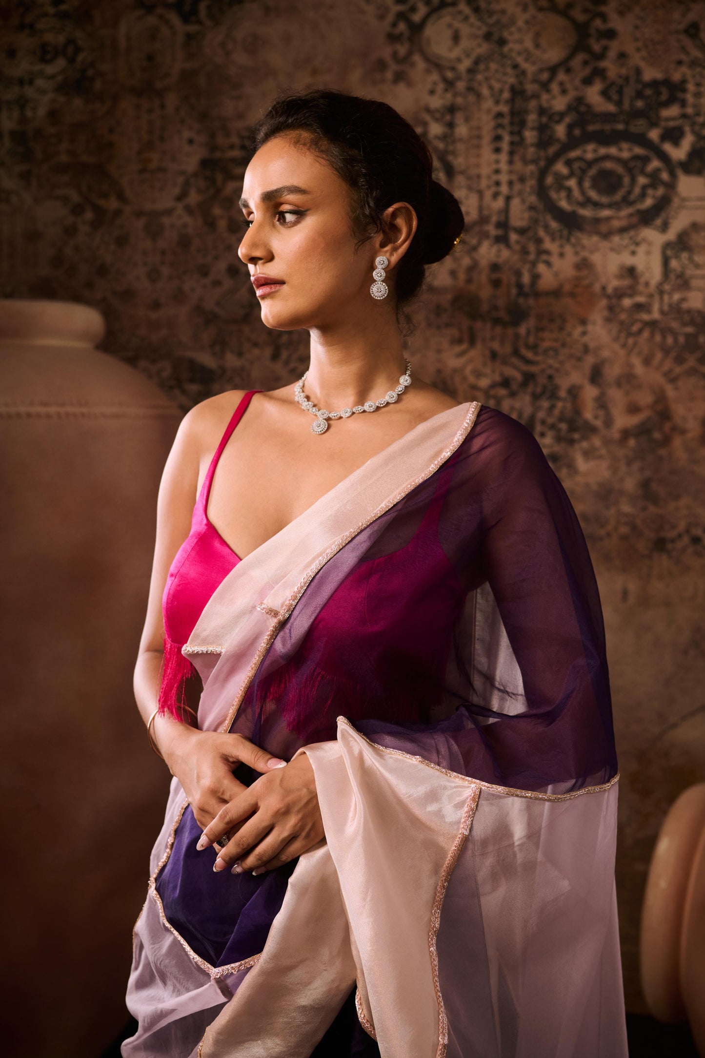 MULTICOLOUR SAREE SET