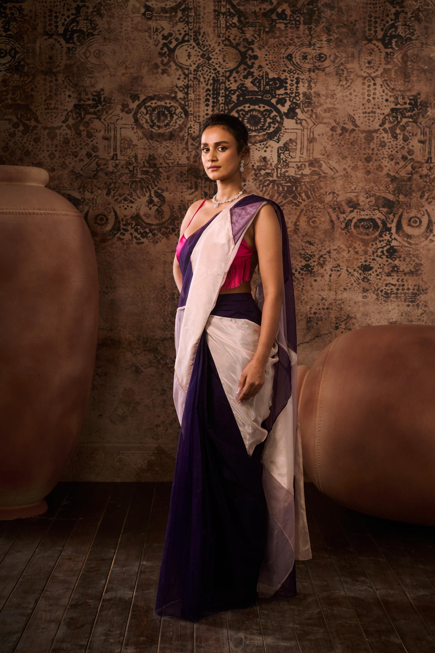 MULTICOLOUR SAREE SET