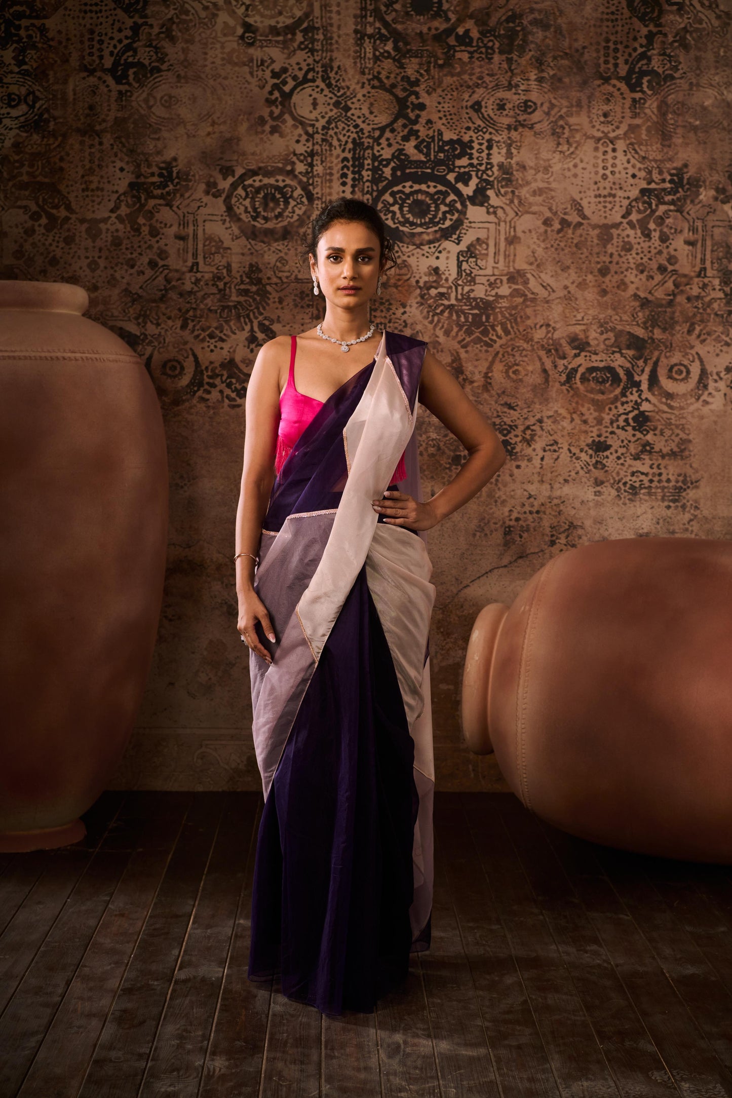 MULTICOLOUR SAREE SET