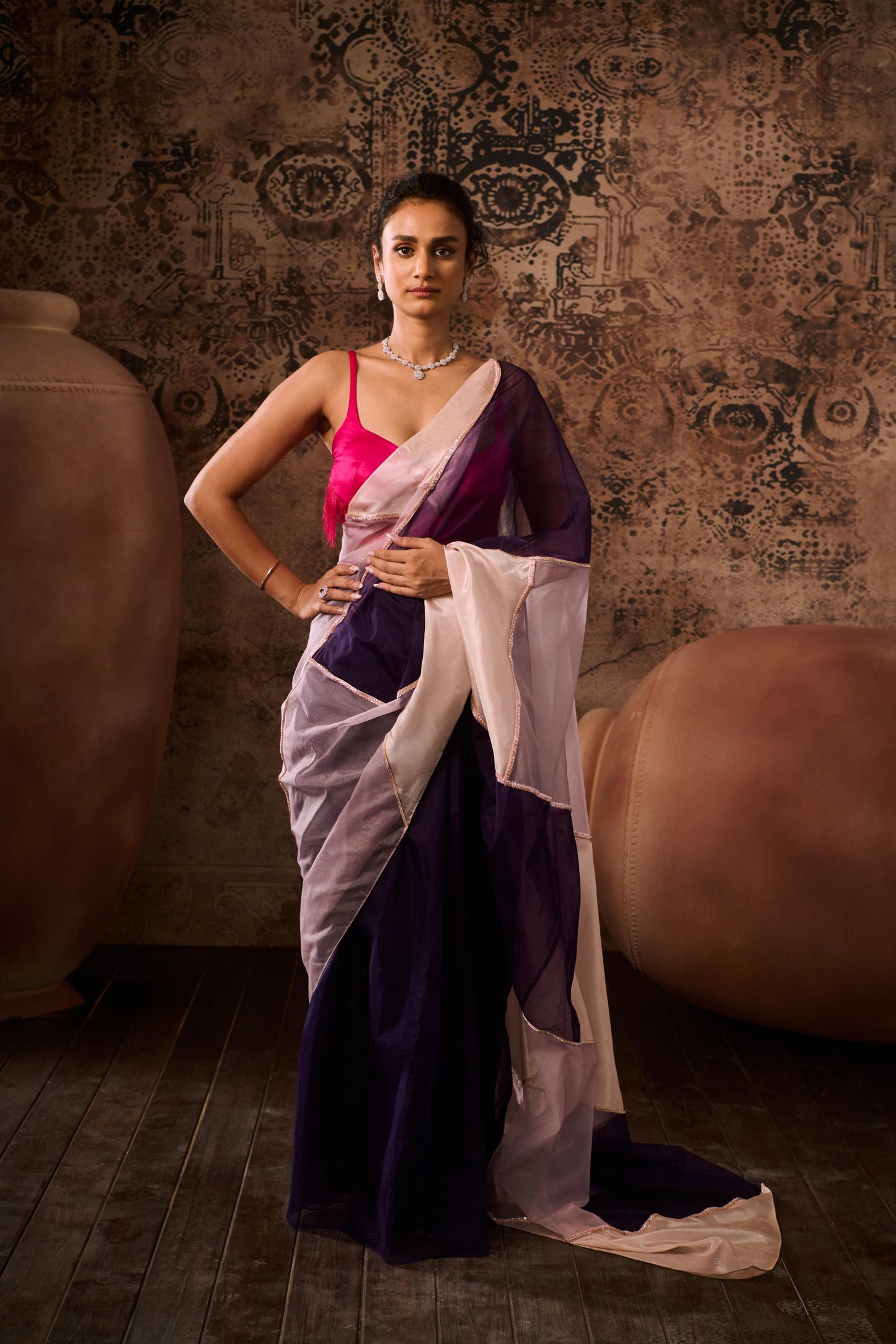 MULTICOLOUR SAREE SET