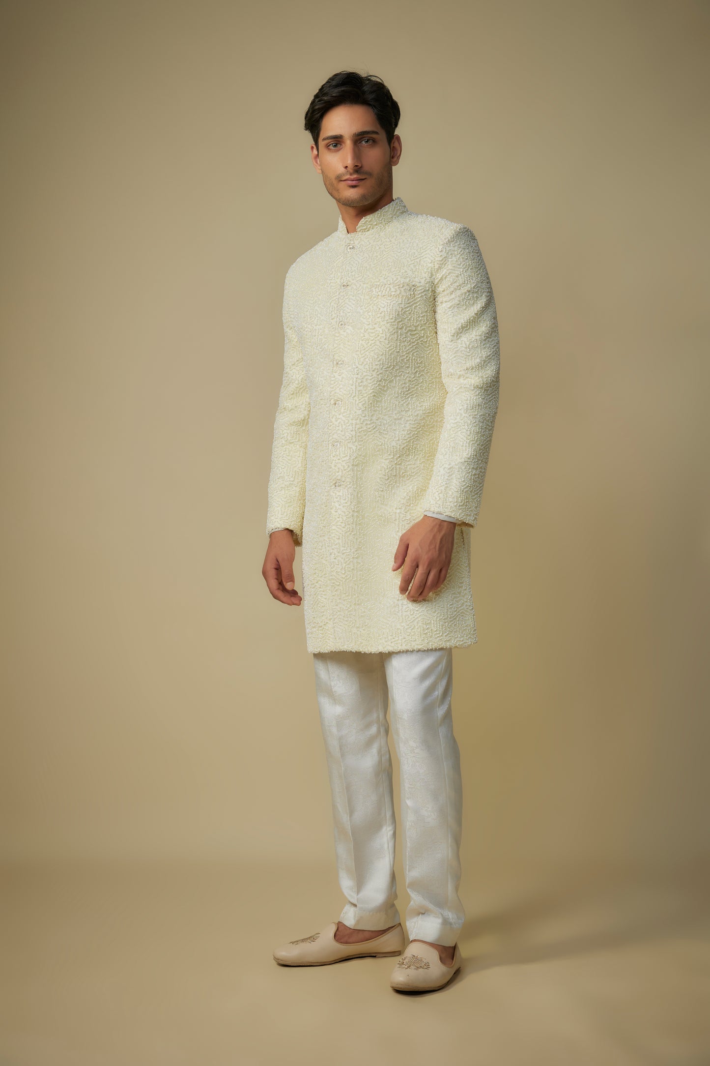 YELLOW SHERWANI SET