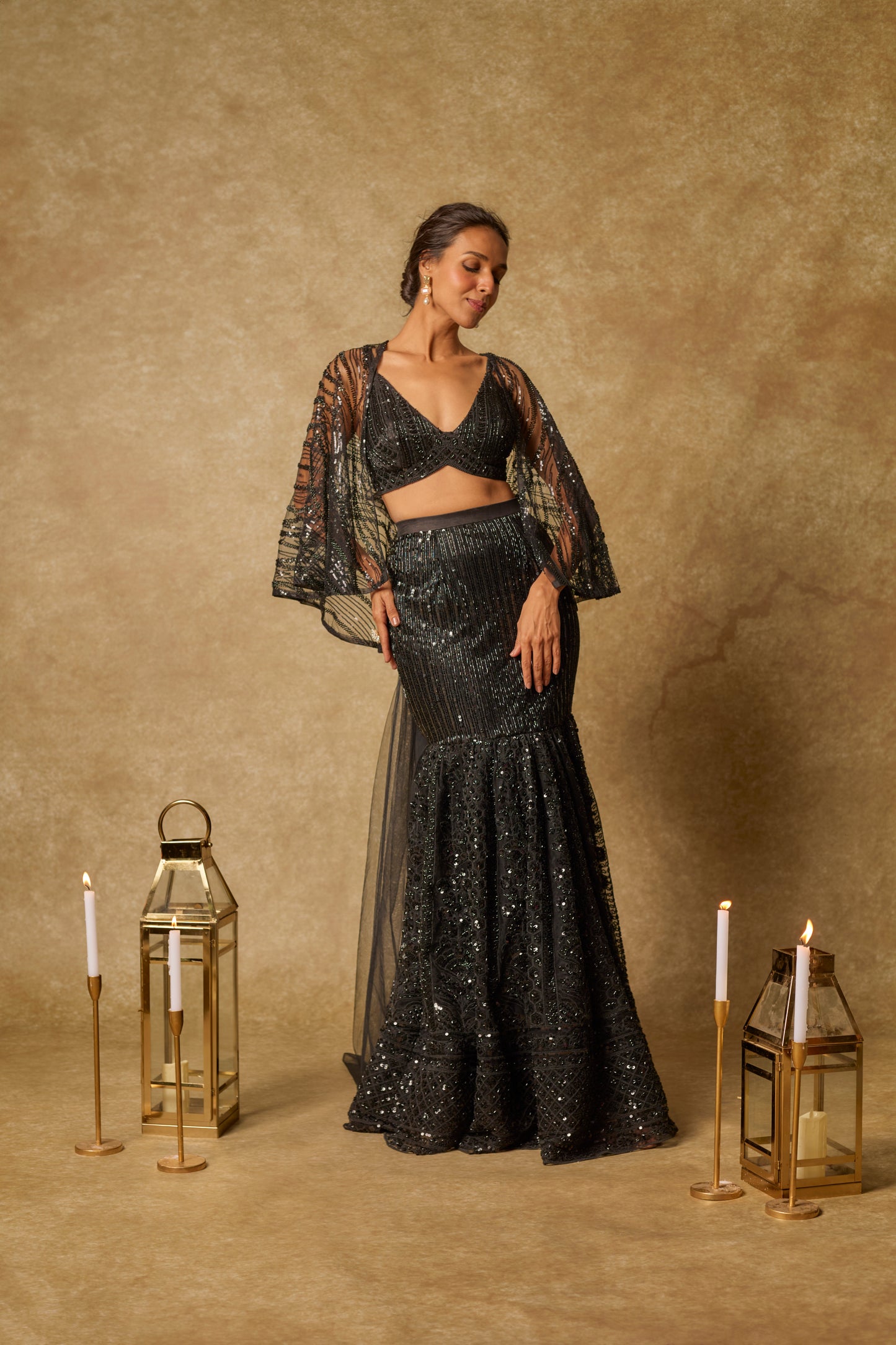 BLACK SKIRT SET