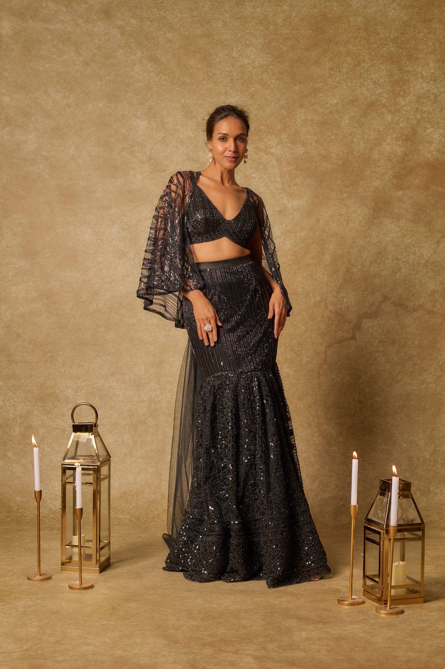 BLACK SKIRT SET