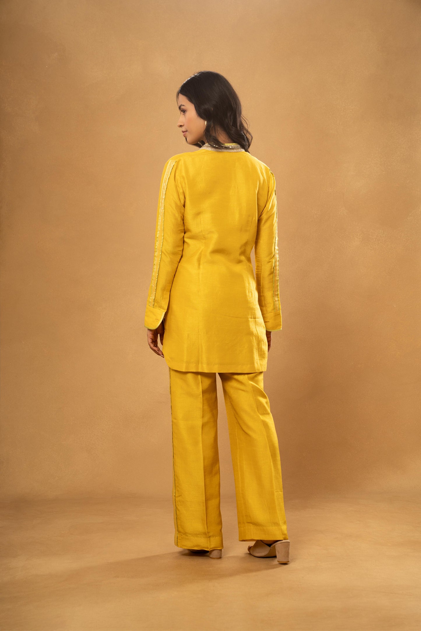 YELLOW SHIRT KURTA PANT SET (SET OF 2)