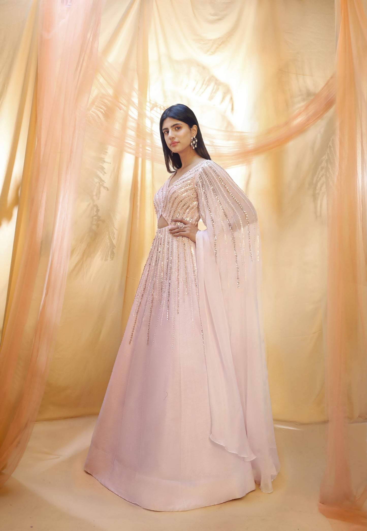 LILAC CUTOUT GOWN