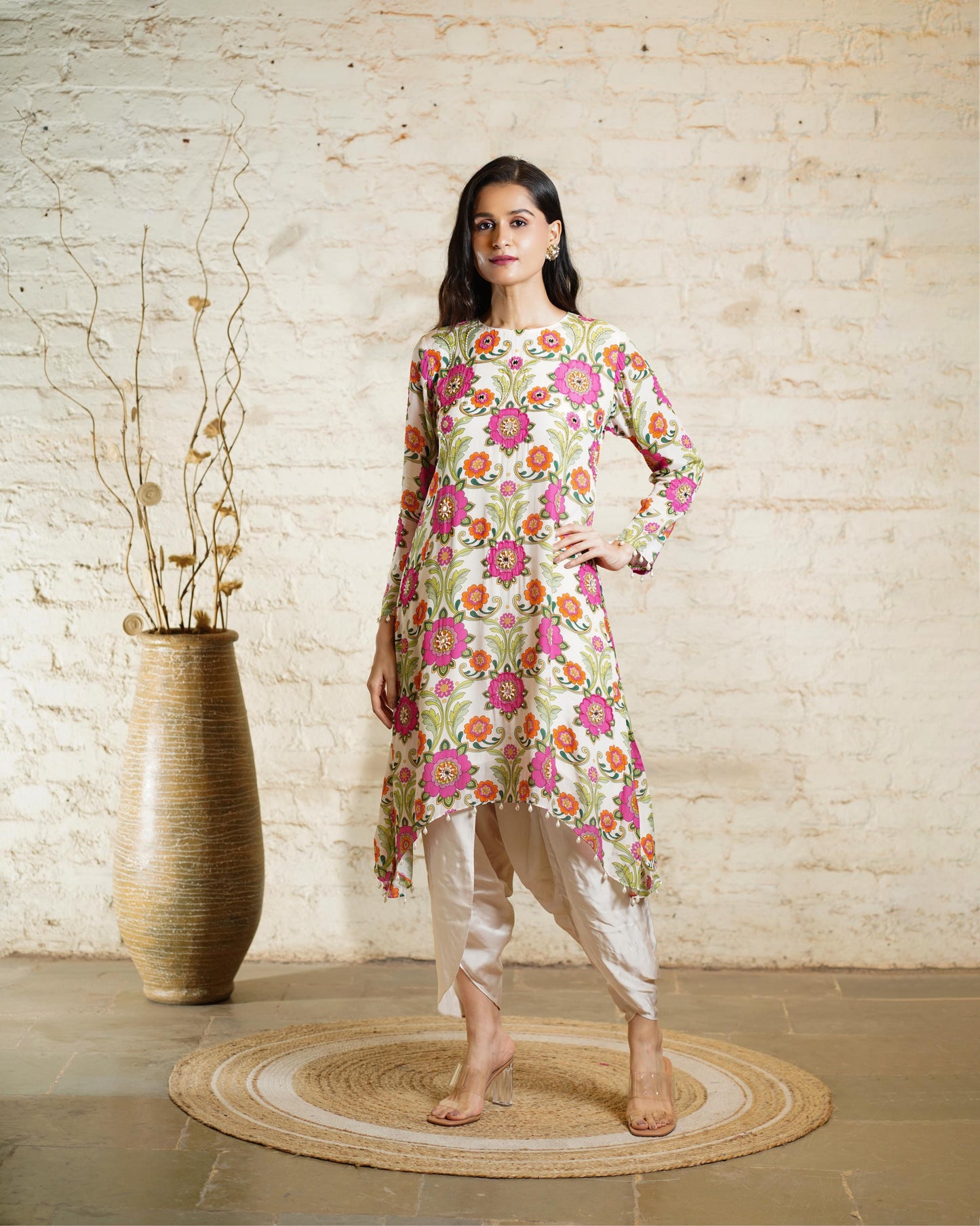 NUSRAT IVORY TUNIC & DHOTI