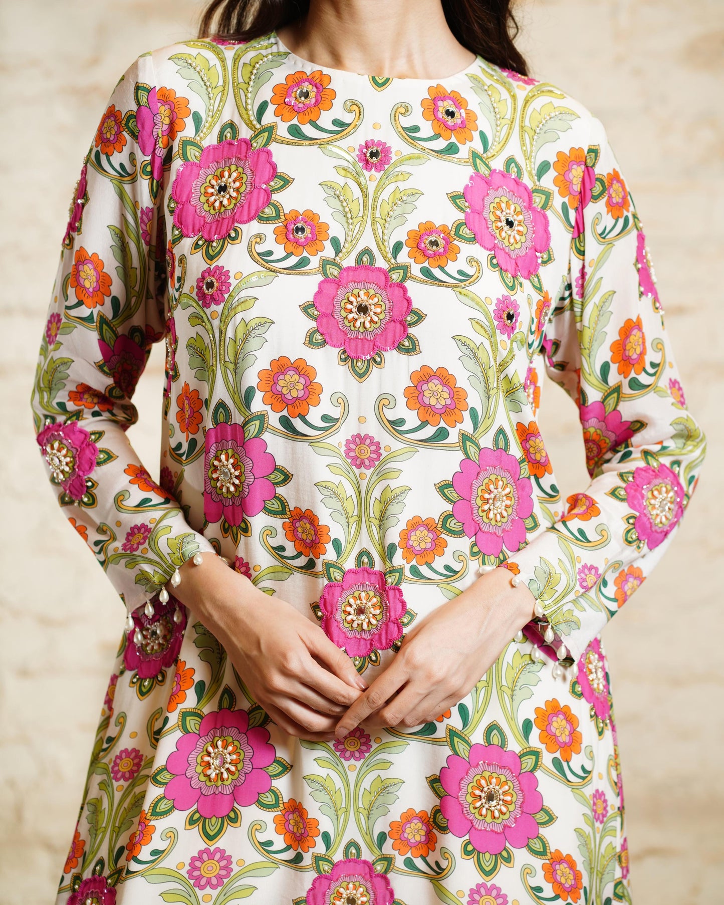 NUSRAT IVORY TUNIC & DHOTI