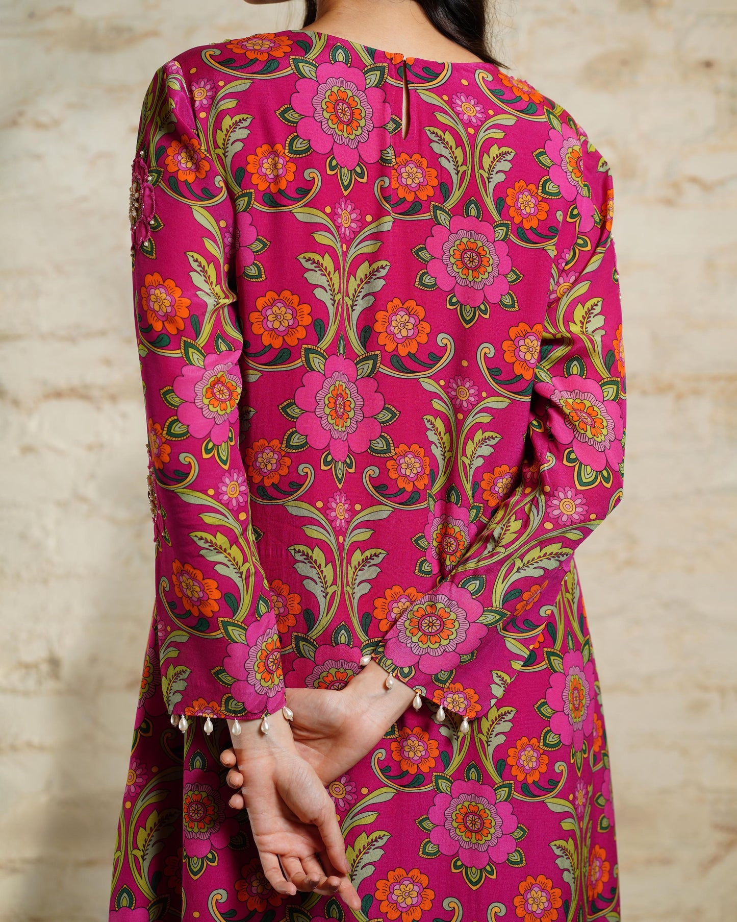 NUSRAT PINK TUNIC & DHOTI