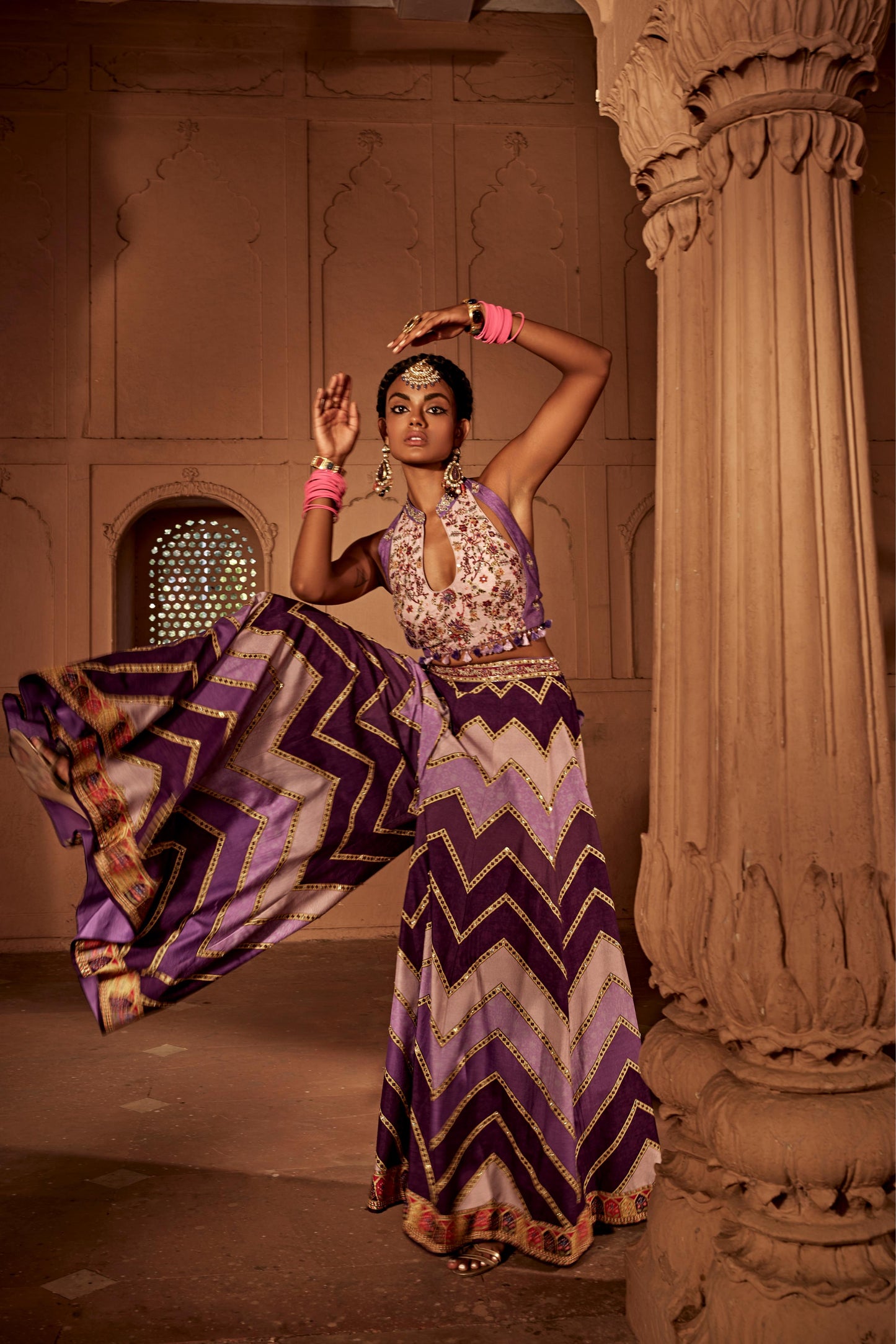 LEHER SHARARA SET