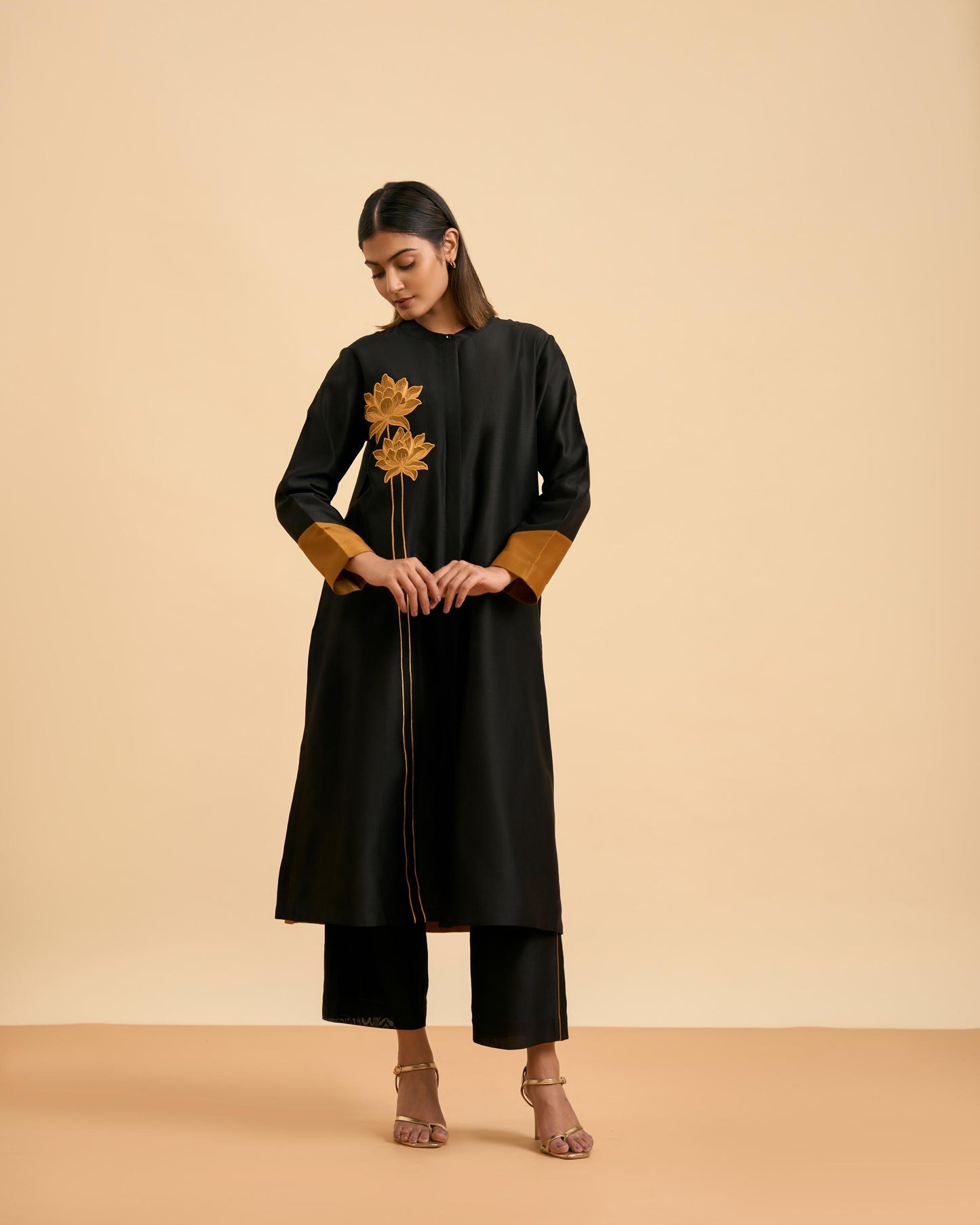BLACK & GOLD ALLURE SUIT SET