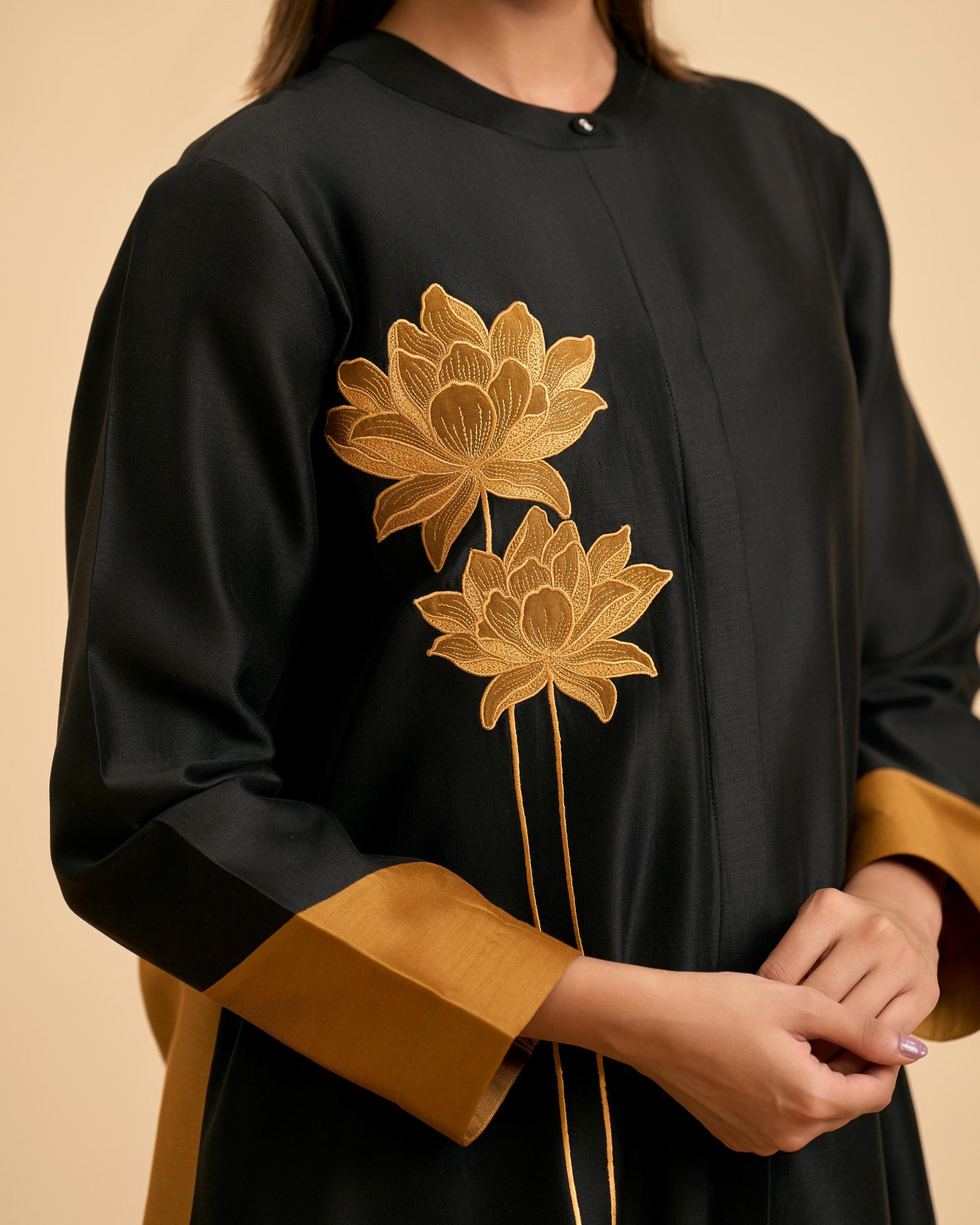 BLACK & GOLD ALLURE SUIT SET