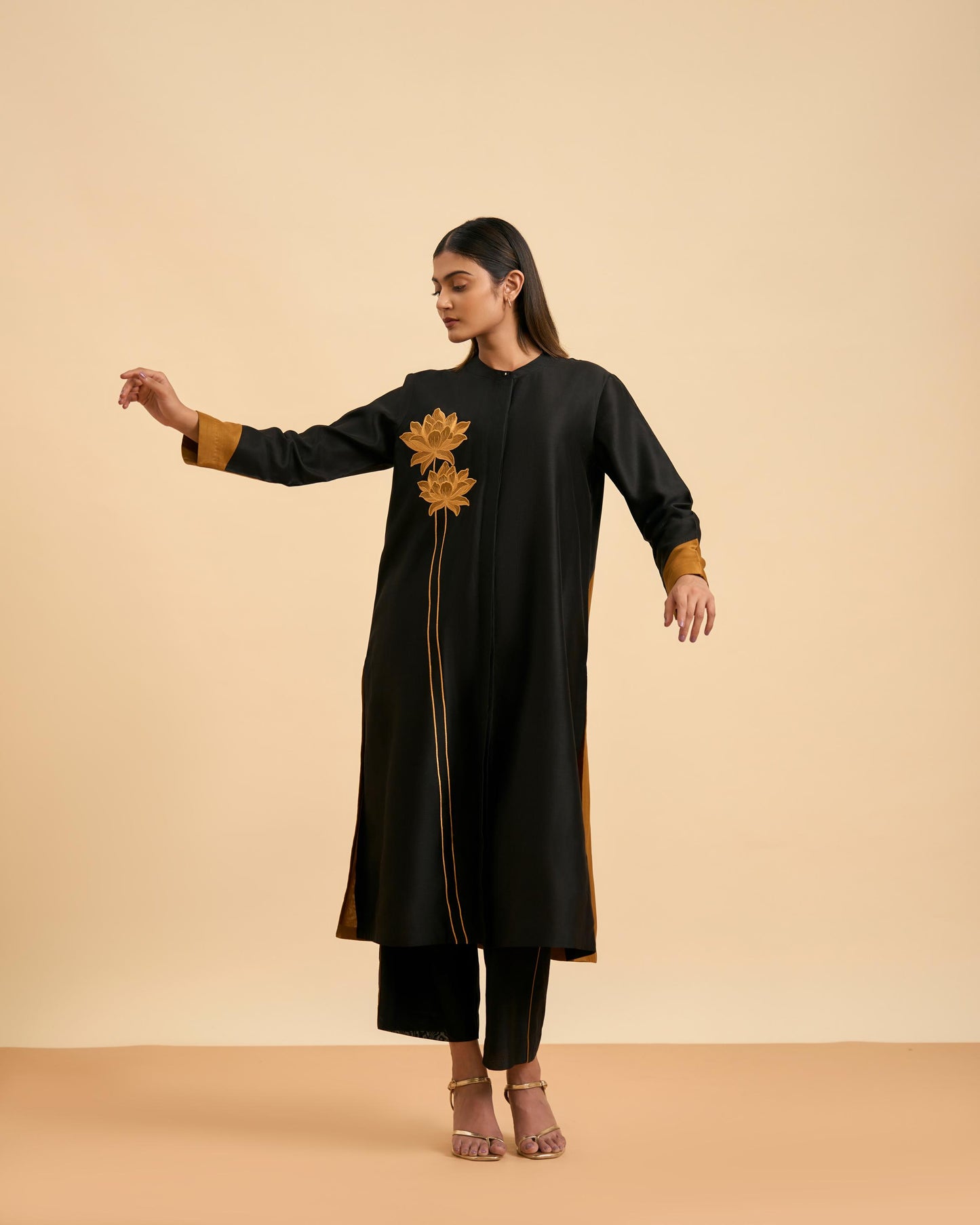 BLACK & GOLD ALLURE SUIT SET
