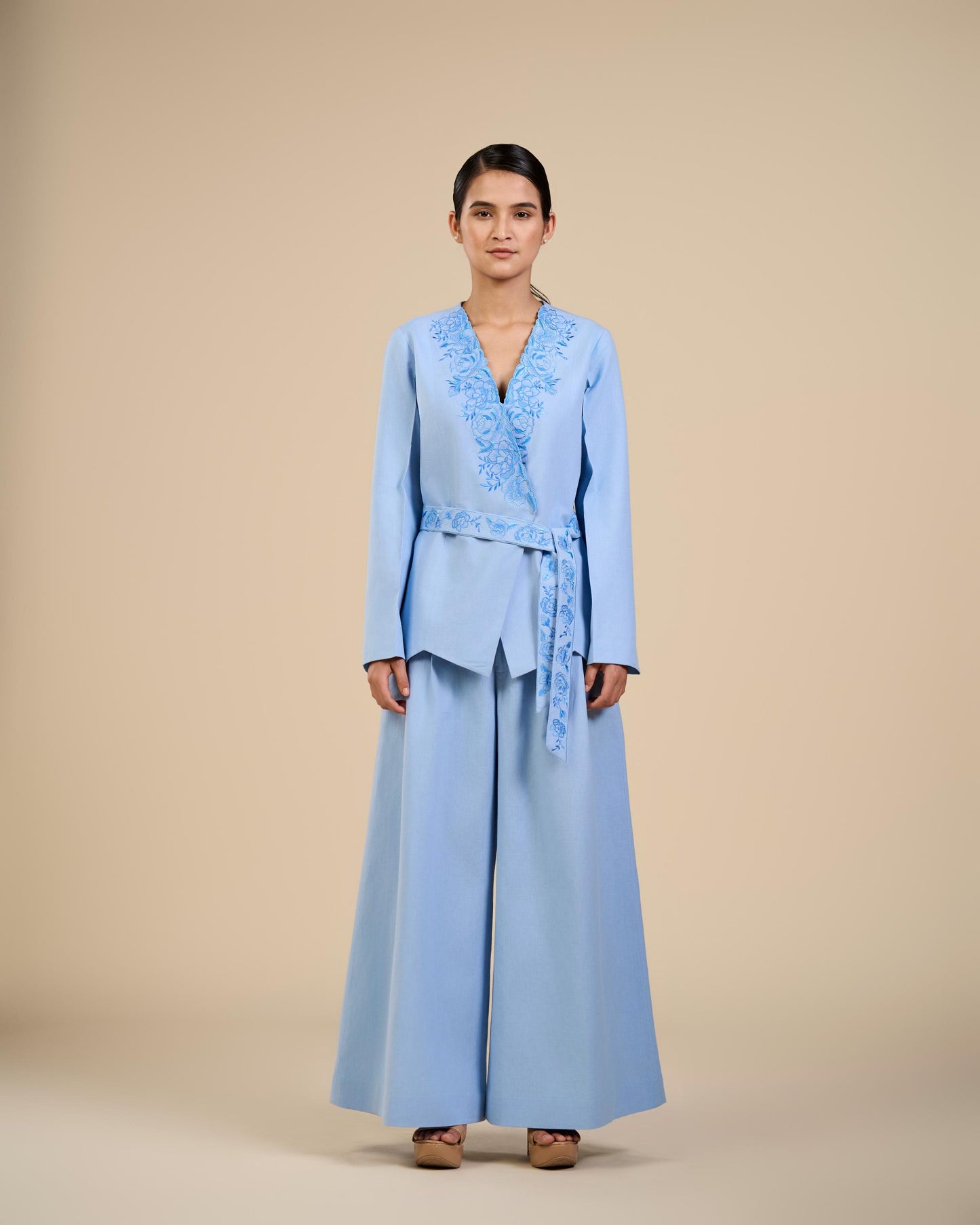 BLUE ROSE EMBROIDERED JACKET