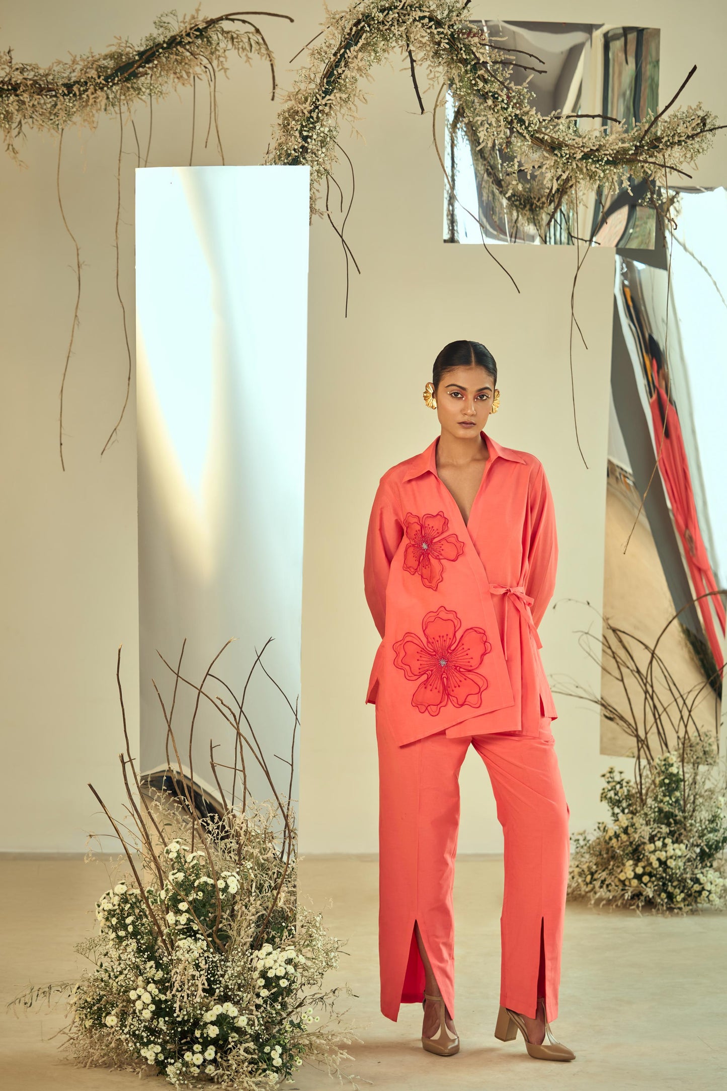 BREEZY CORAL CO-ORD SET