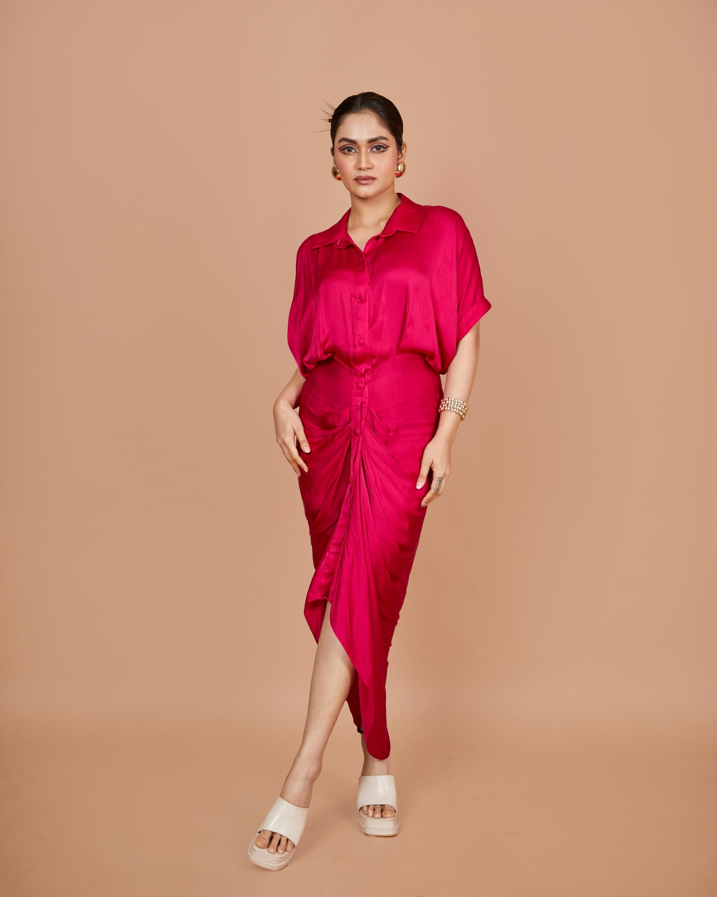 EMILY DRAPED DRESS