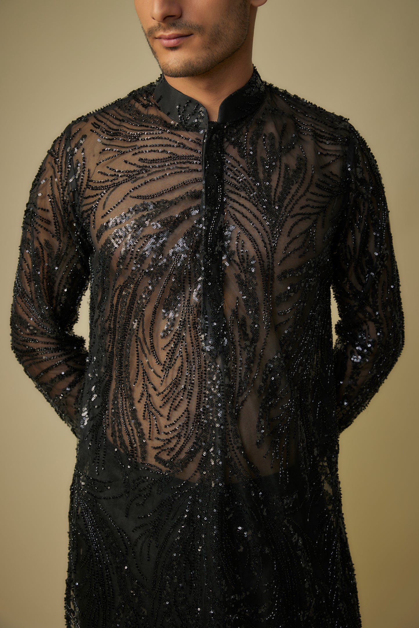 BLACK KURTA SET