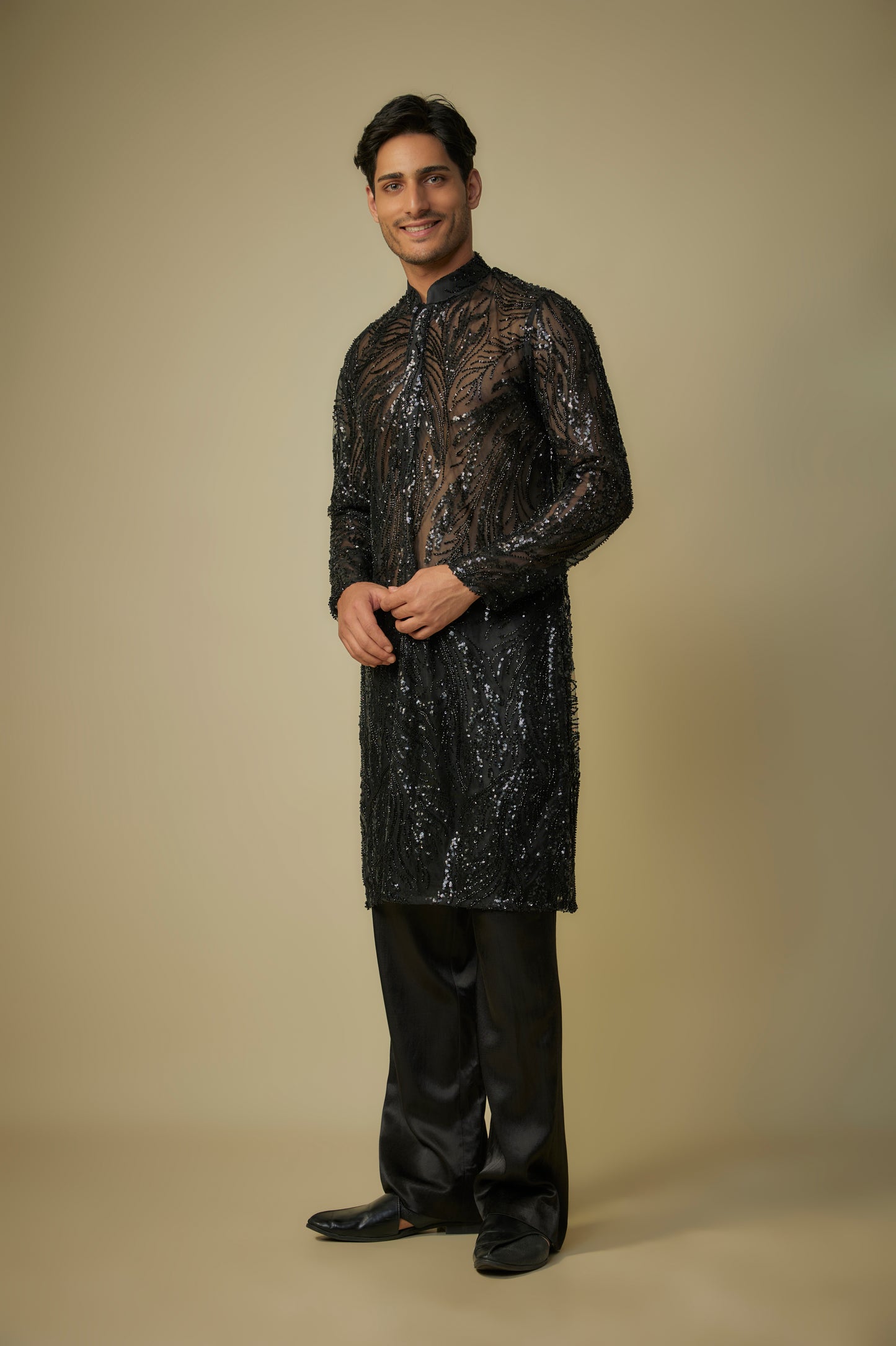 BLACK KURTA SET