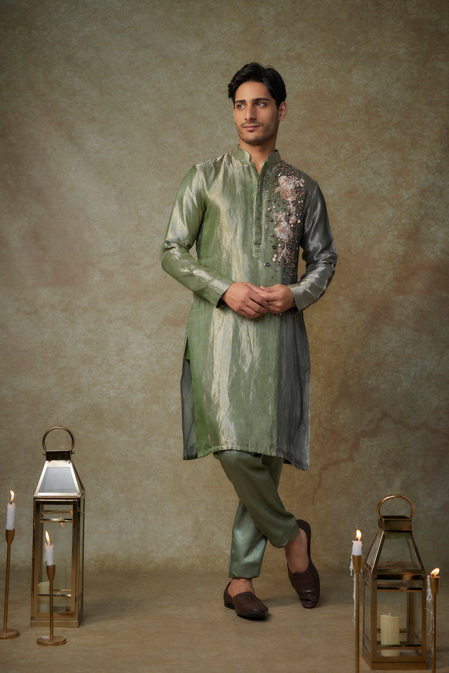 GREEN & BLACK KURTA SET