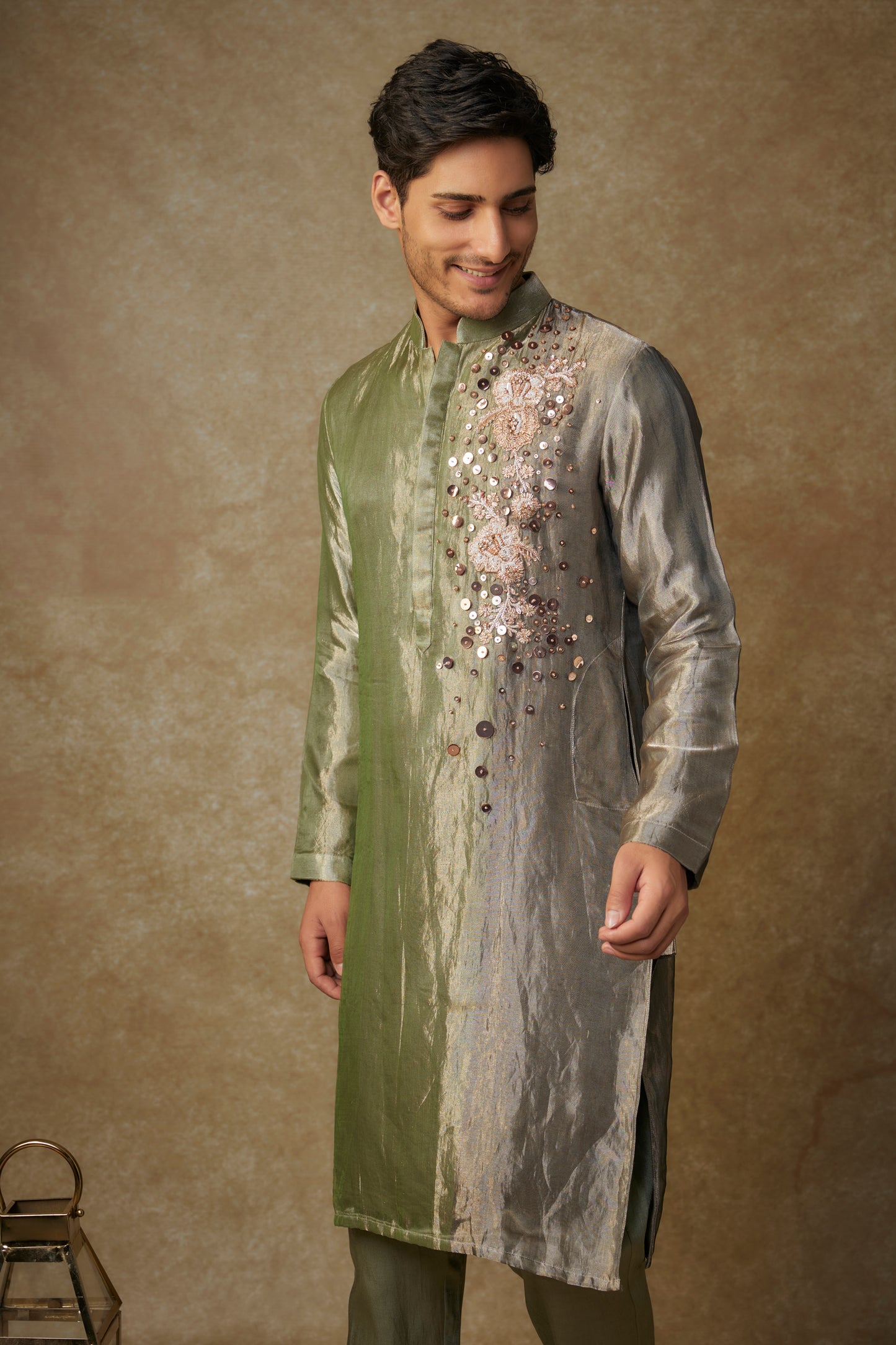 GREEN & BLACK KURTA SET