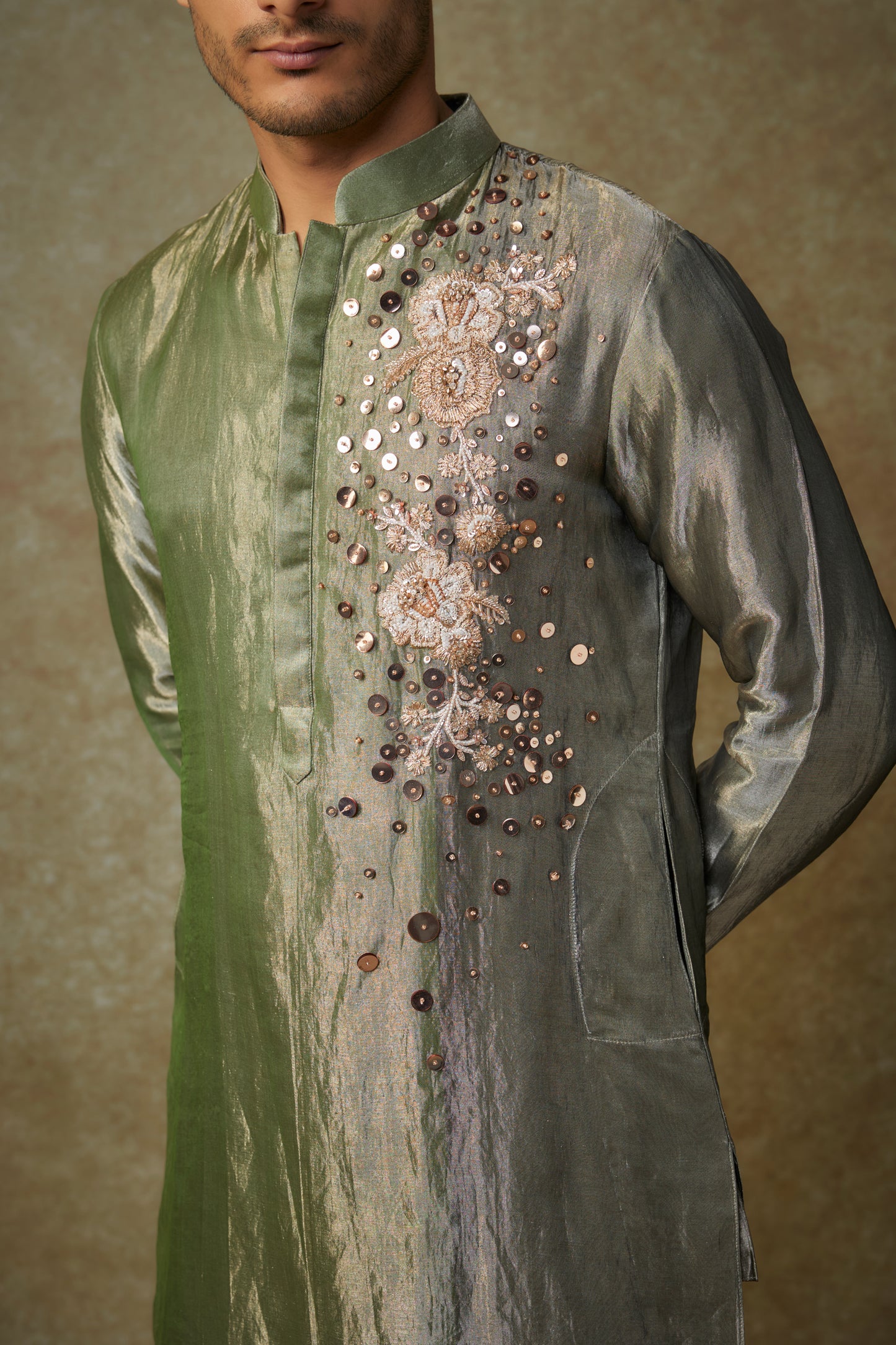 GREEN & BLACK KURTA SET