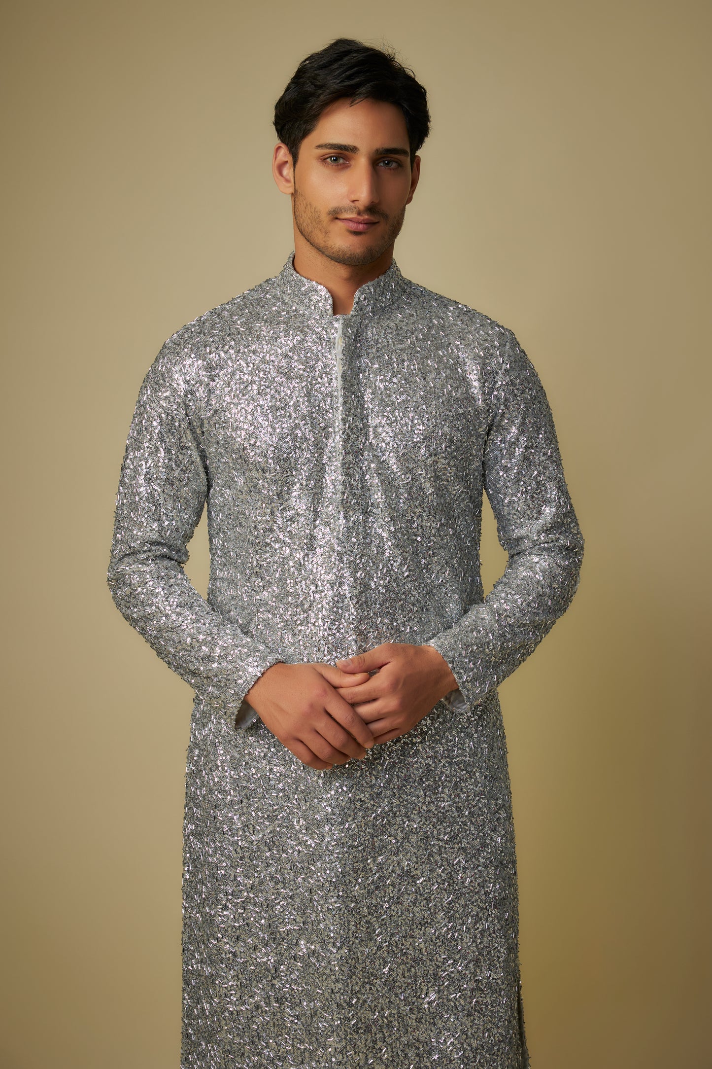SILVER KURTA SET