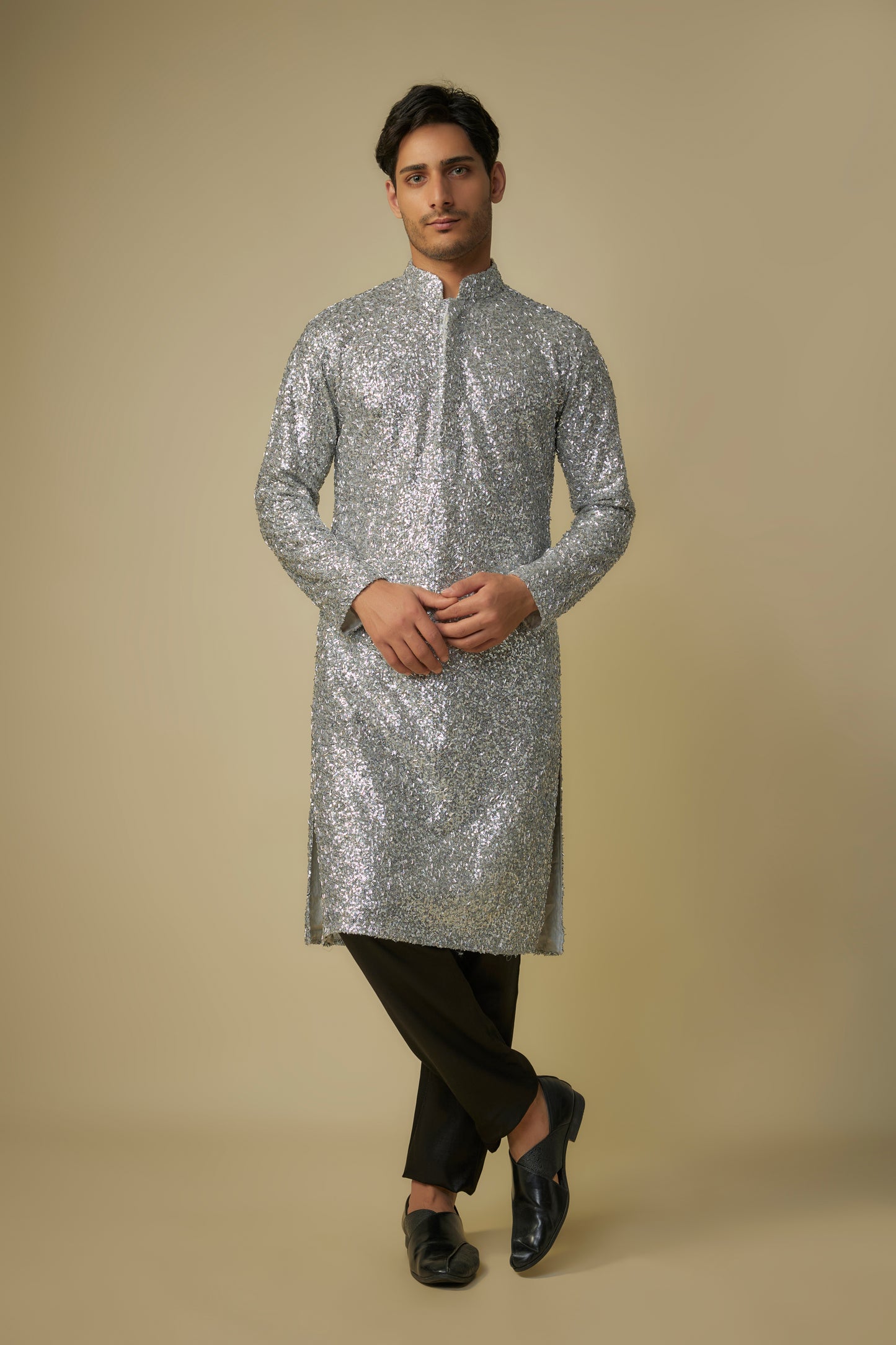 SILVER KURTA SET