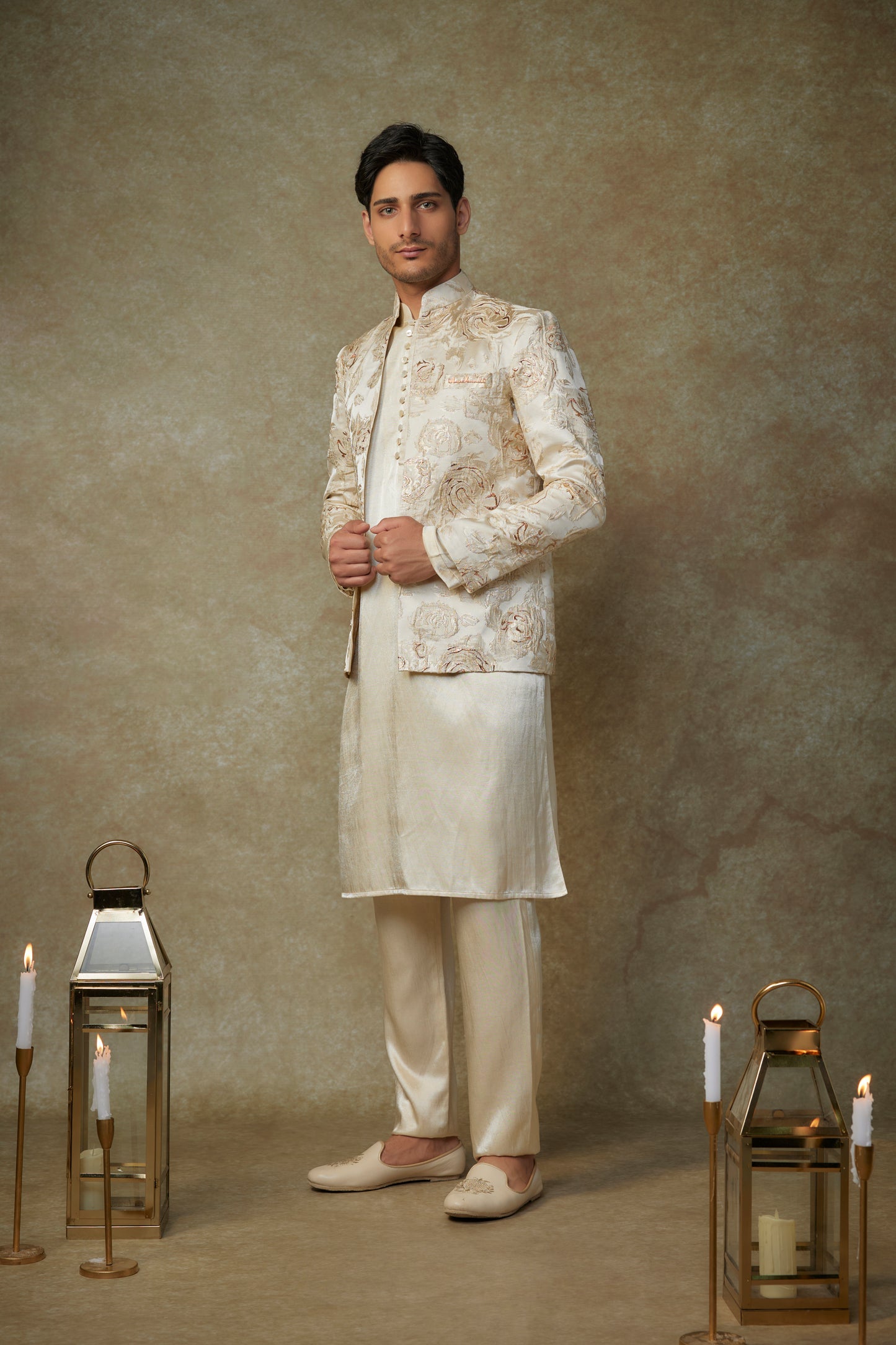 BEIGE JACKET SET