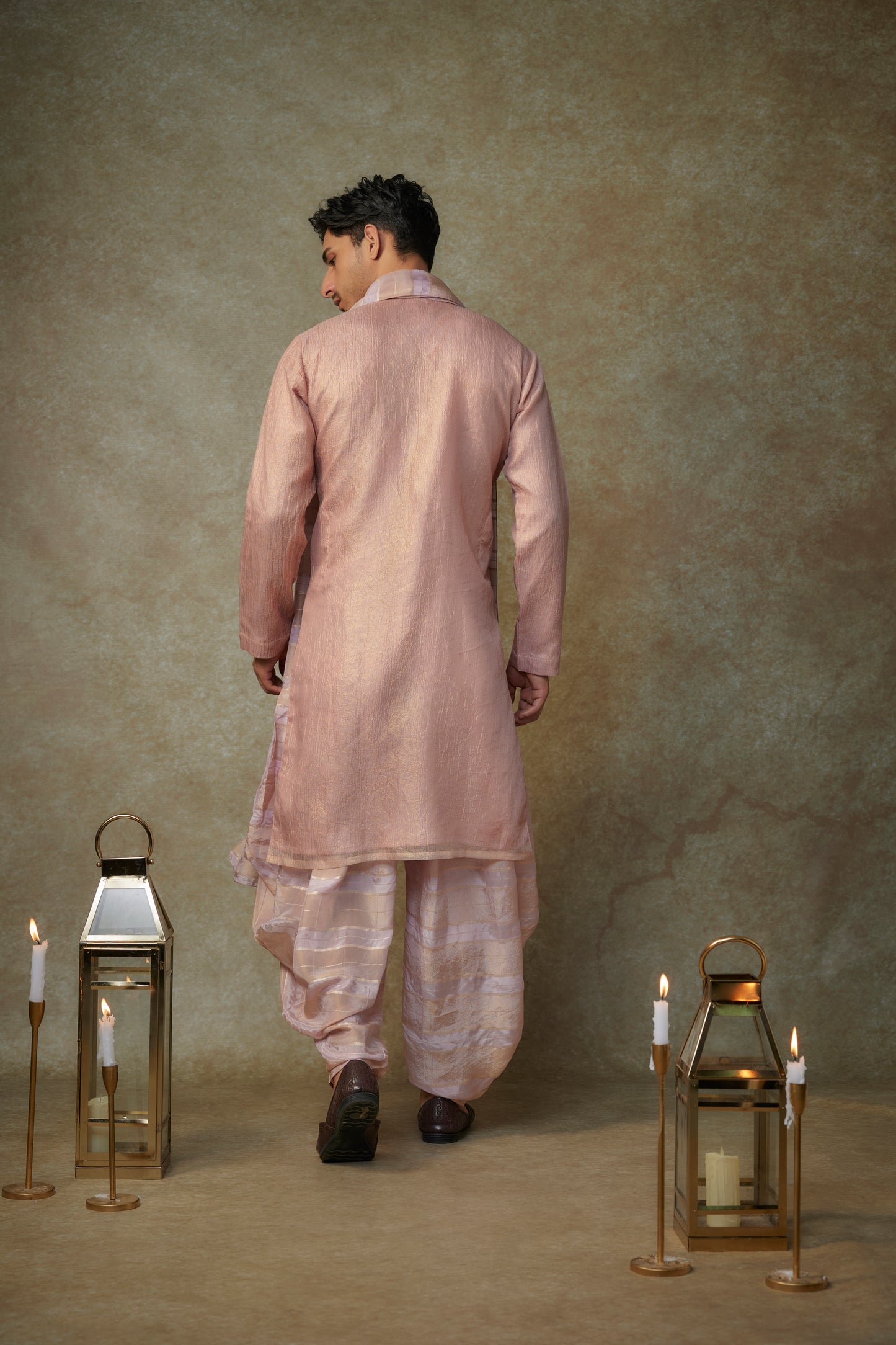 PEACH KURTA SET