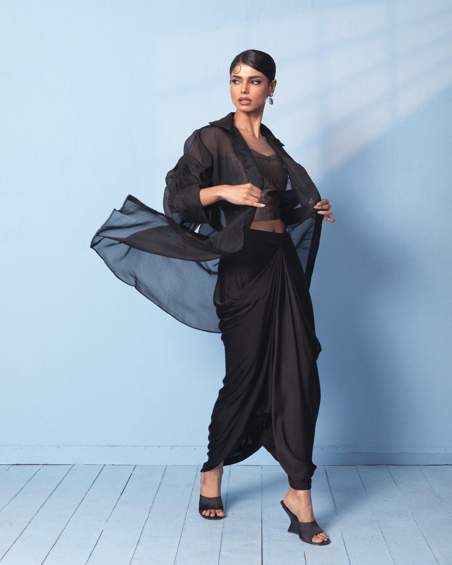 BLACK SKIRT SET