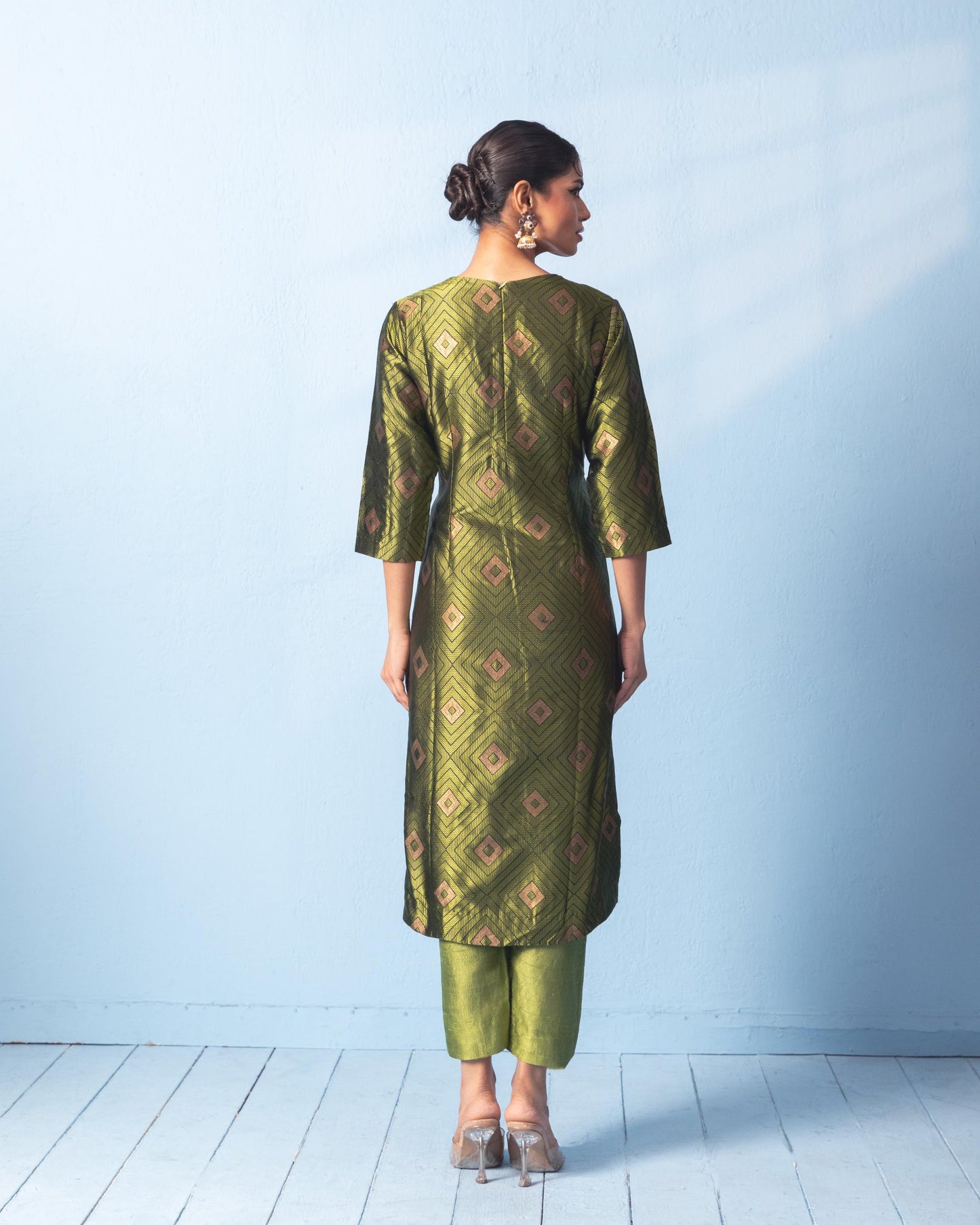GREEN KURTA SET