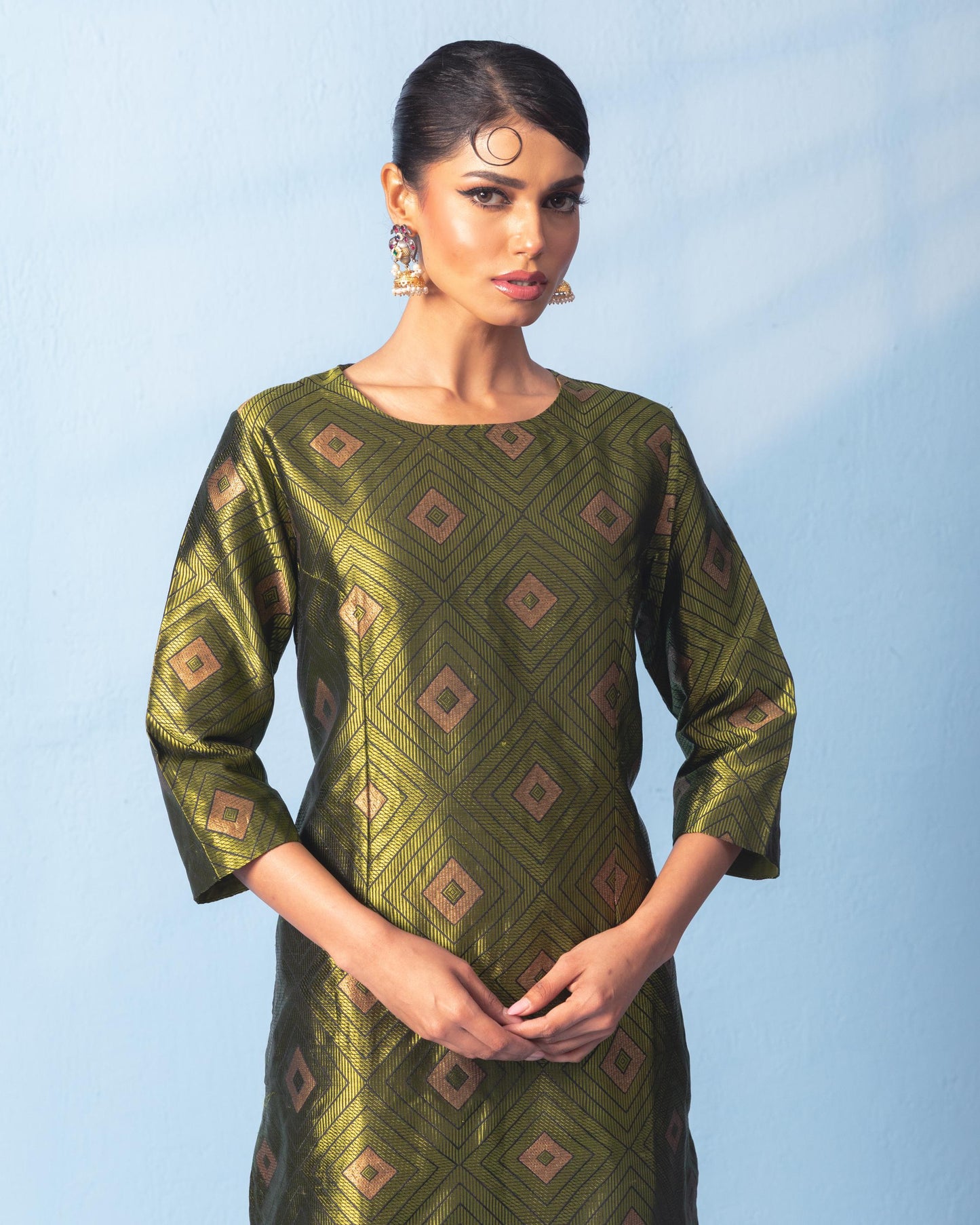 GREEN KURTA SET