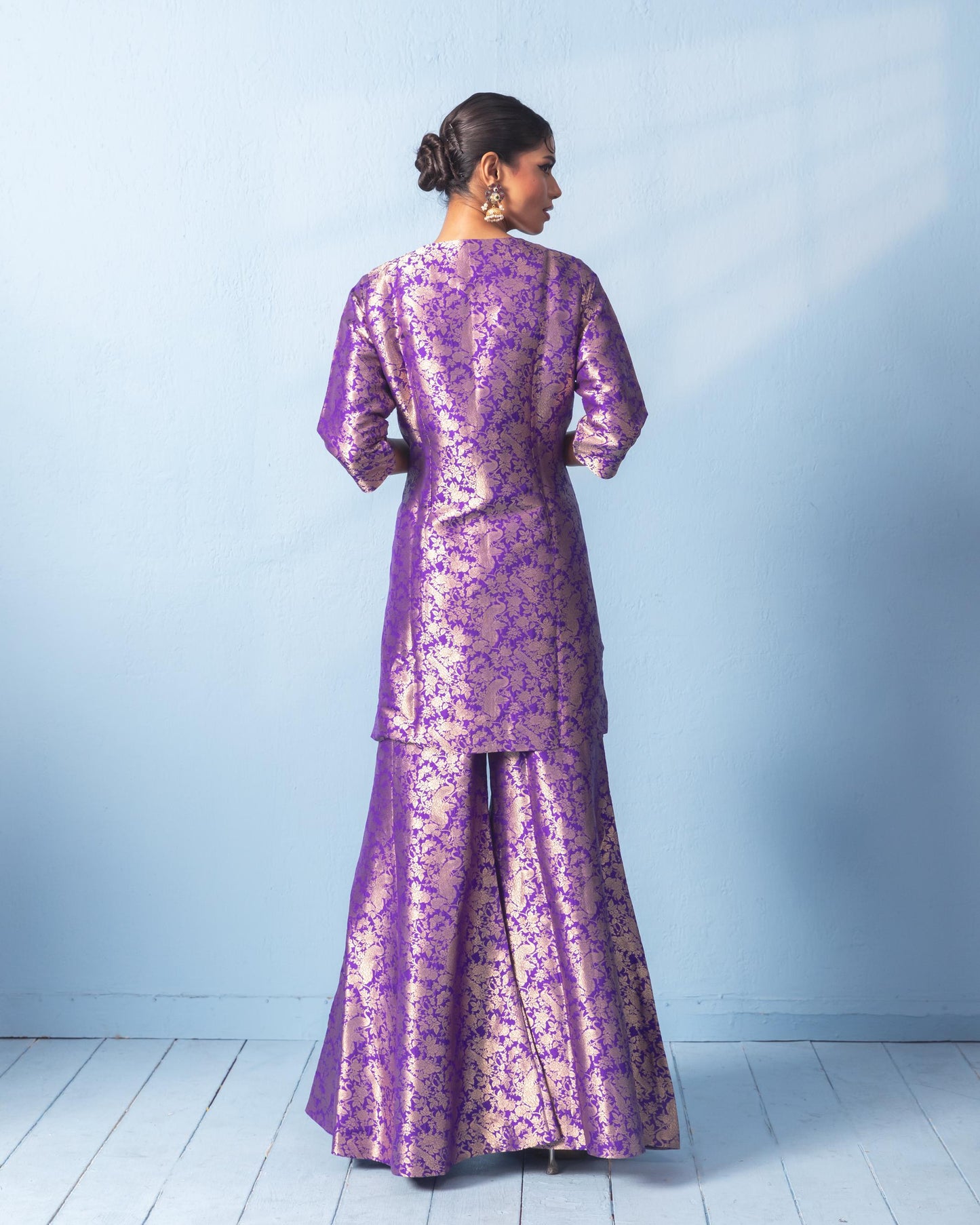 PURPLE SHARARA SET